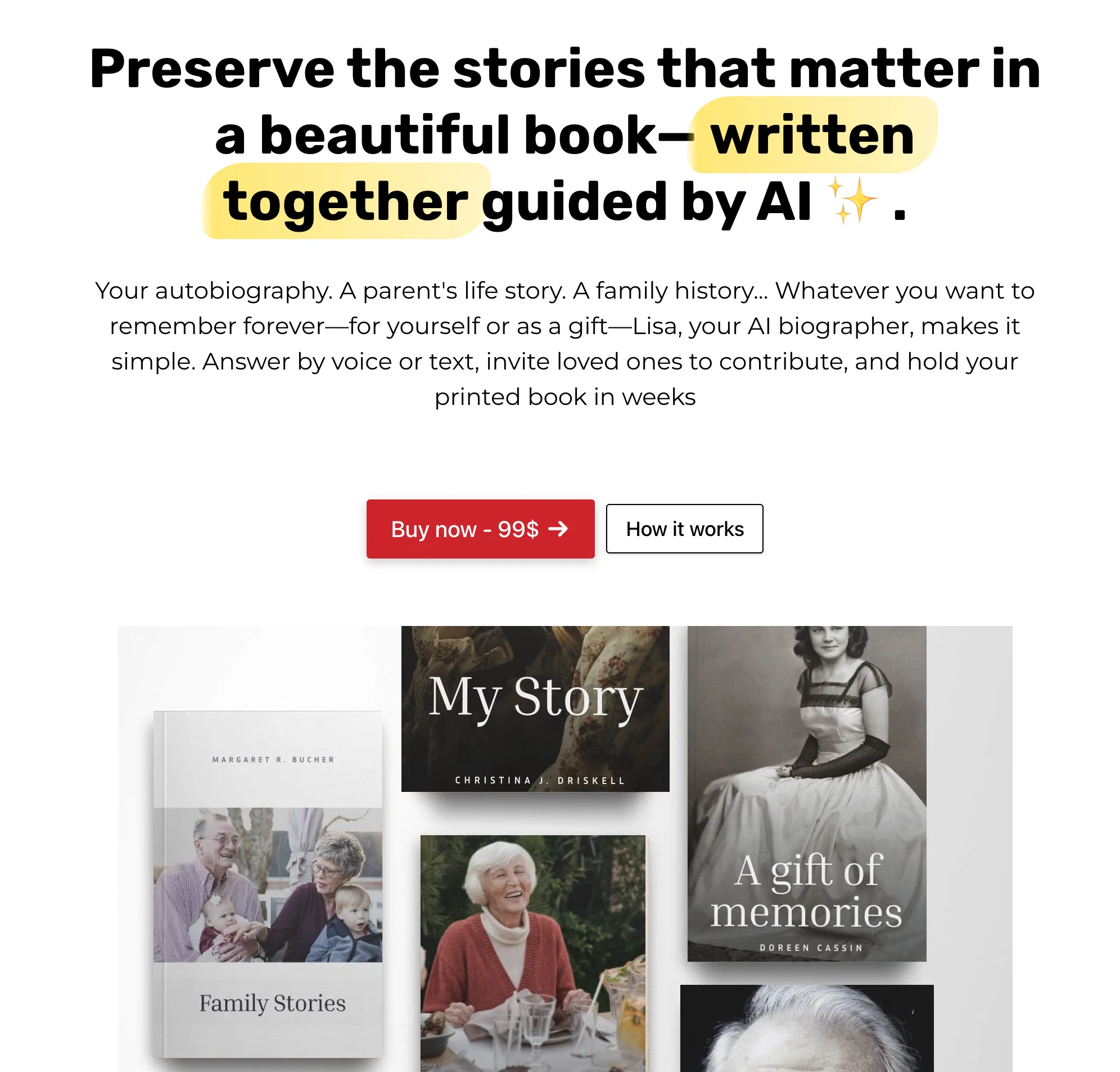 Life Story AI ✨ website
