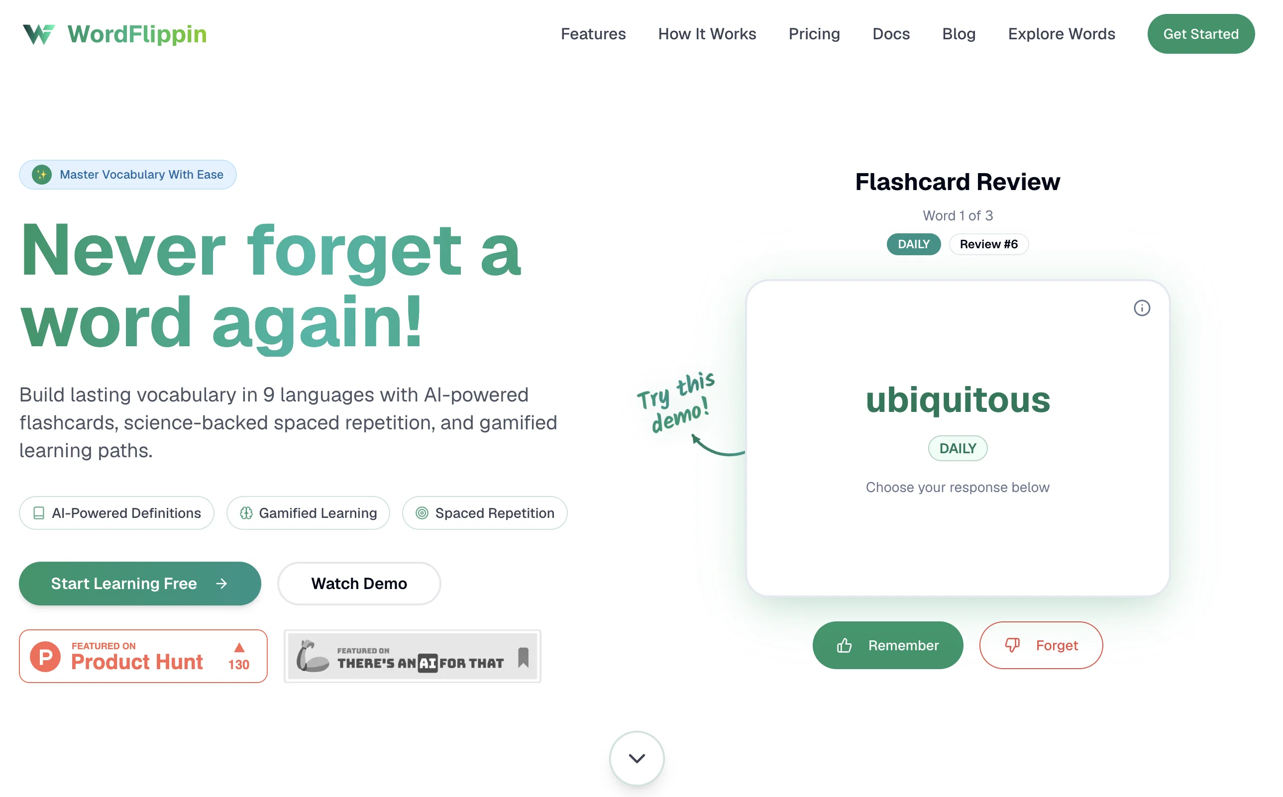 WordFlippin website