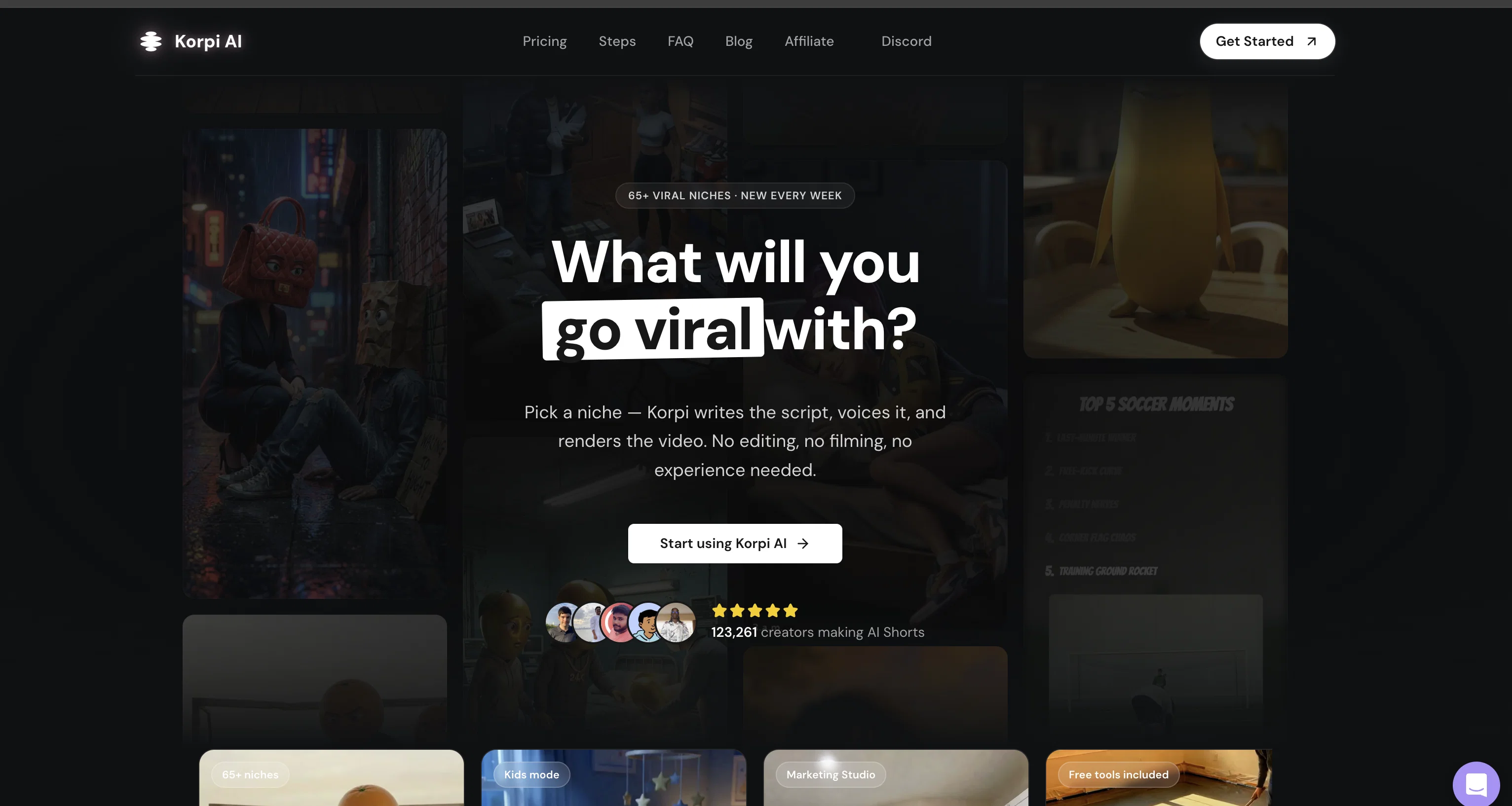 Korpi AI website