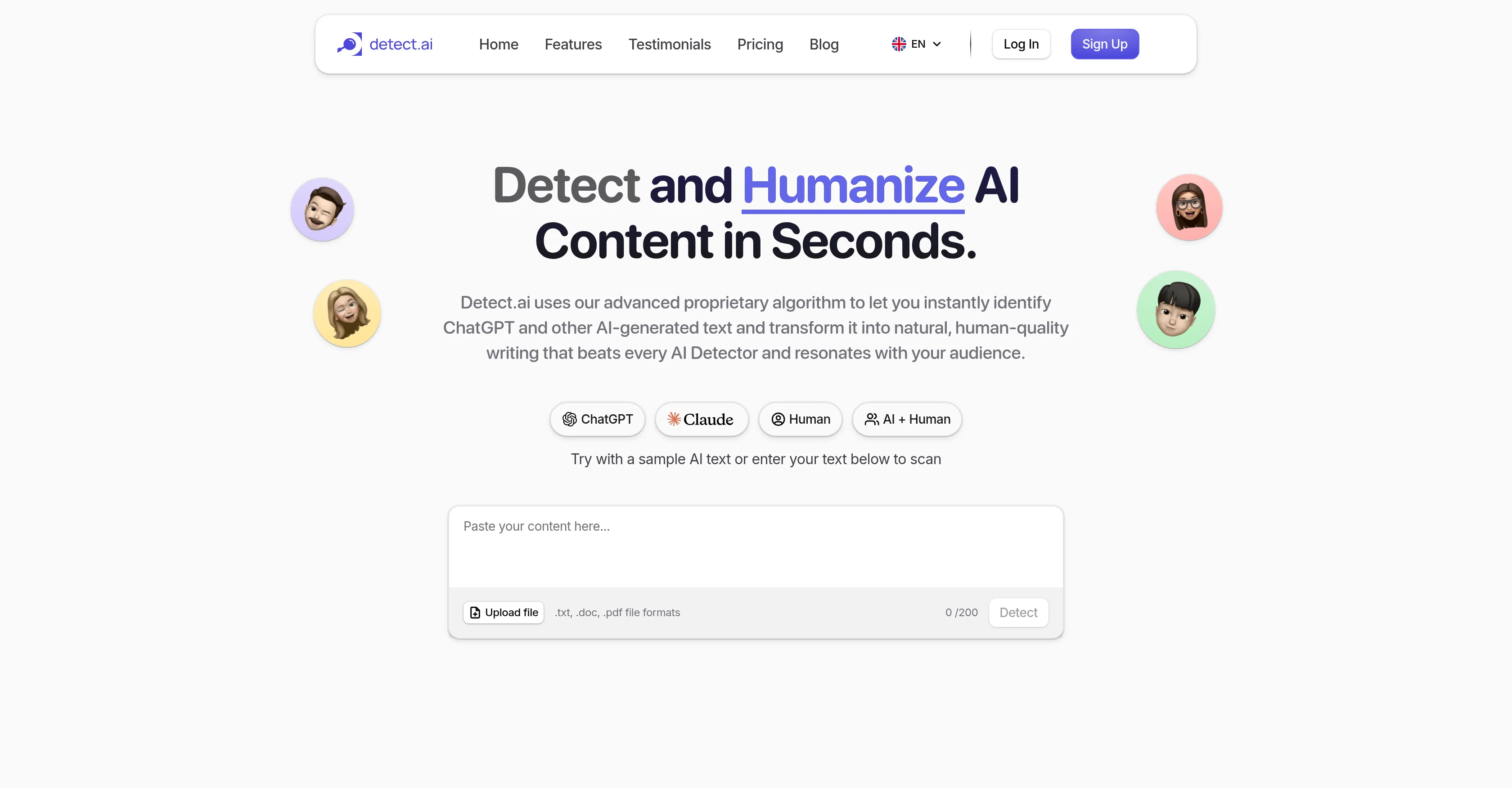 Detect.ai website