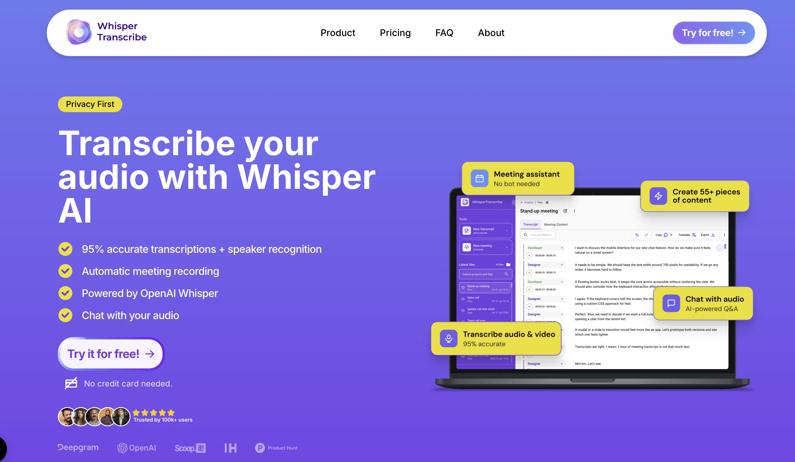 WhisperTranscribe website