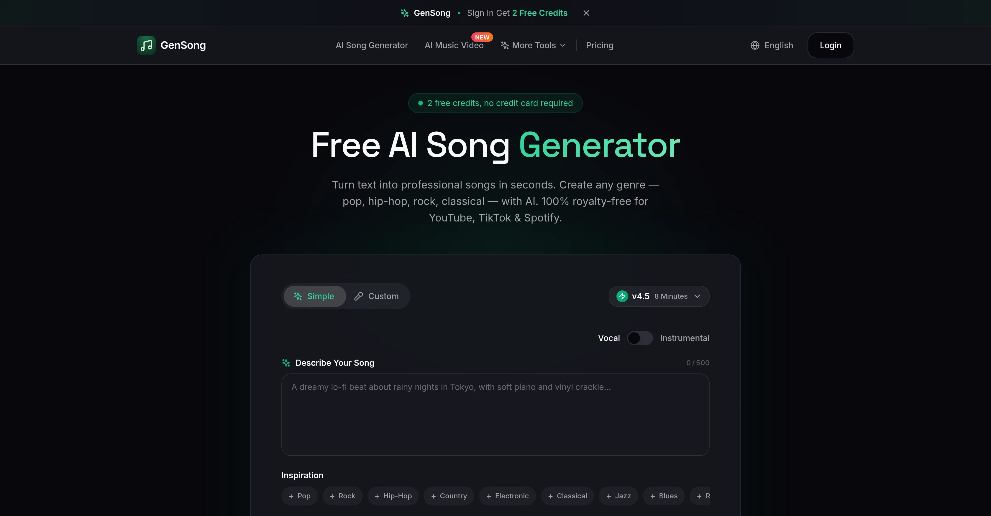 GenSong website