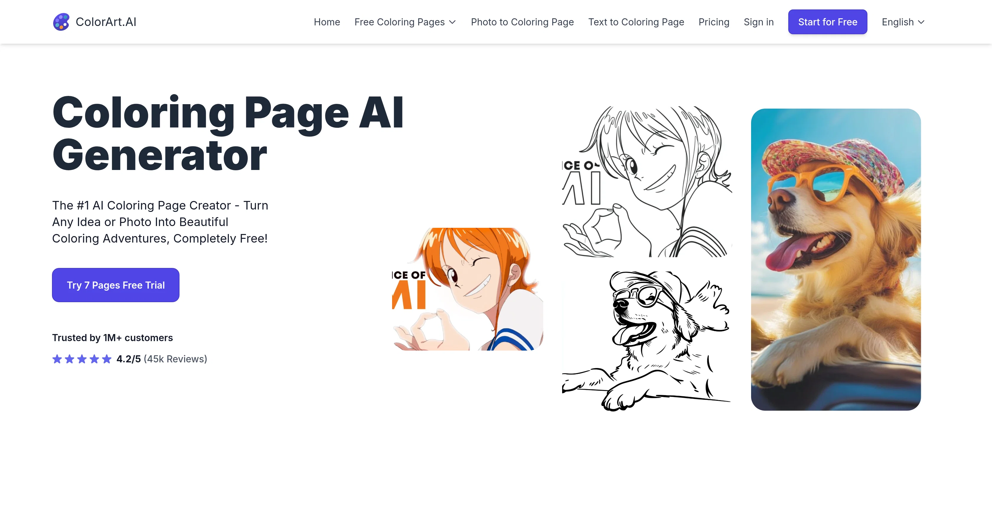 ColorArt AI website