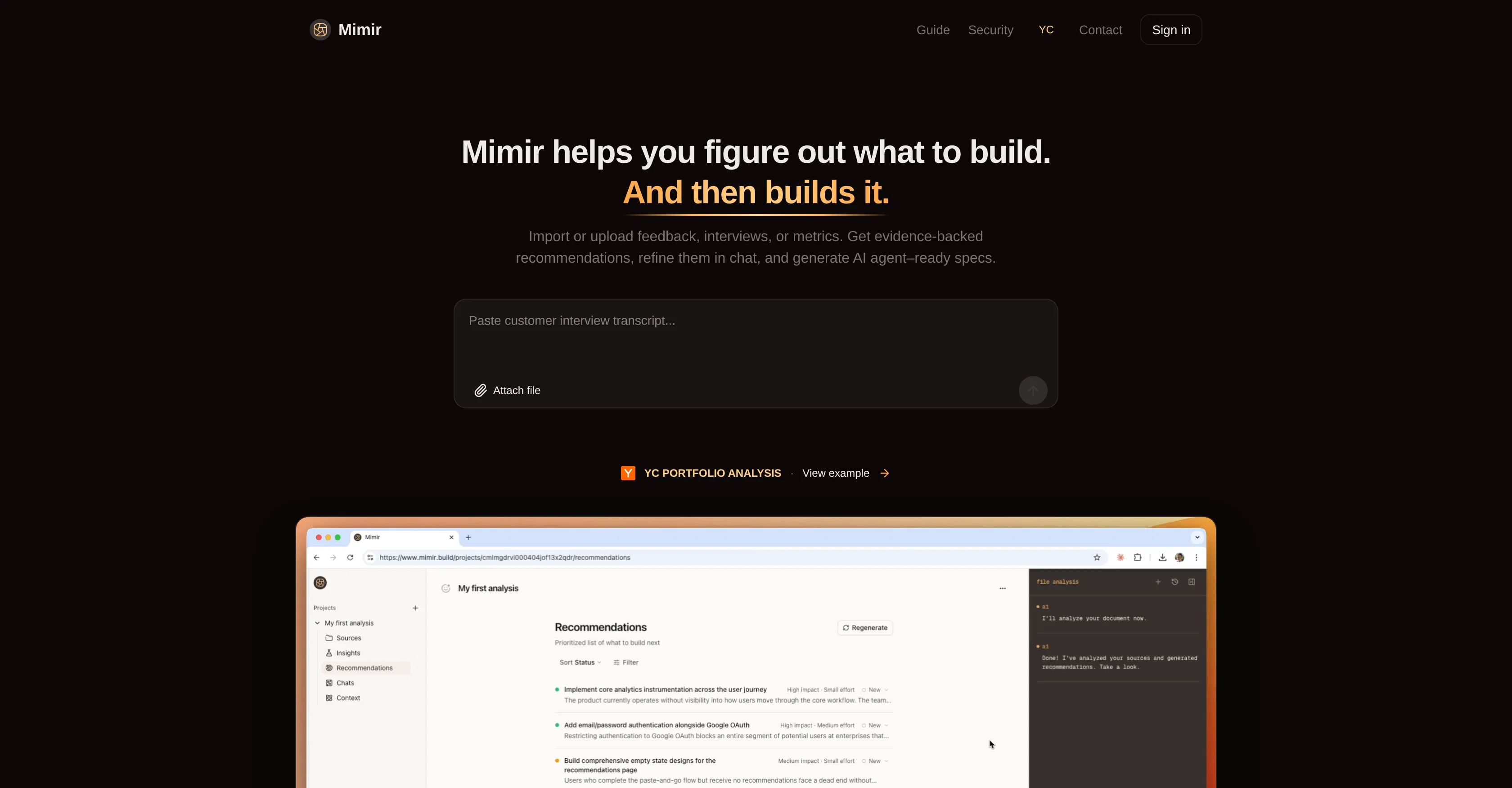 Mimir website