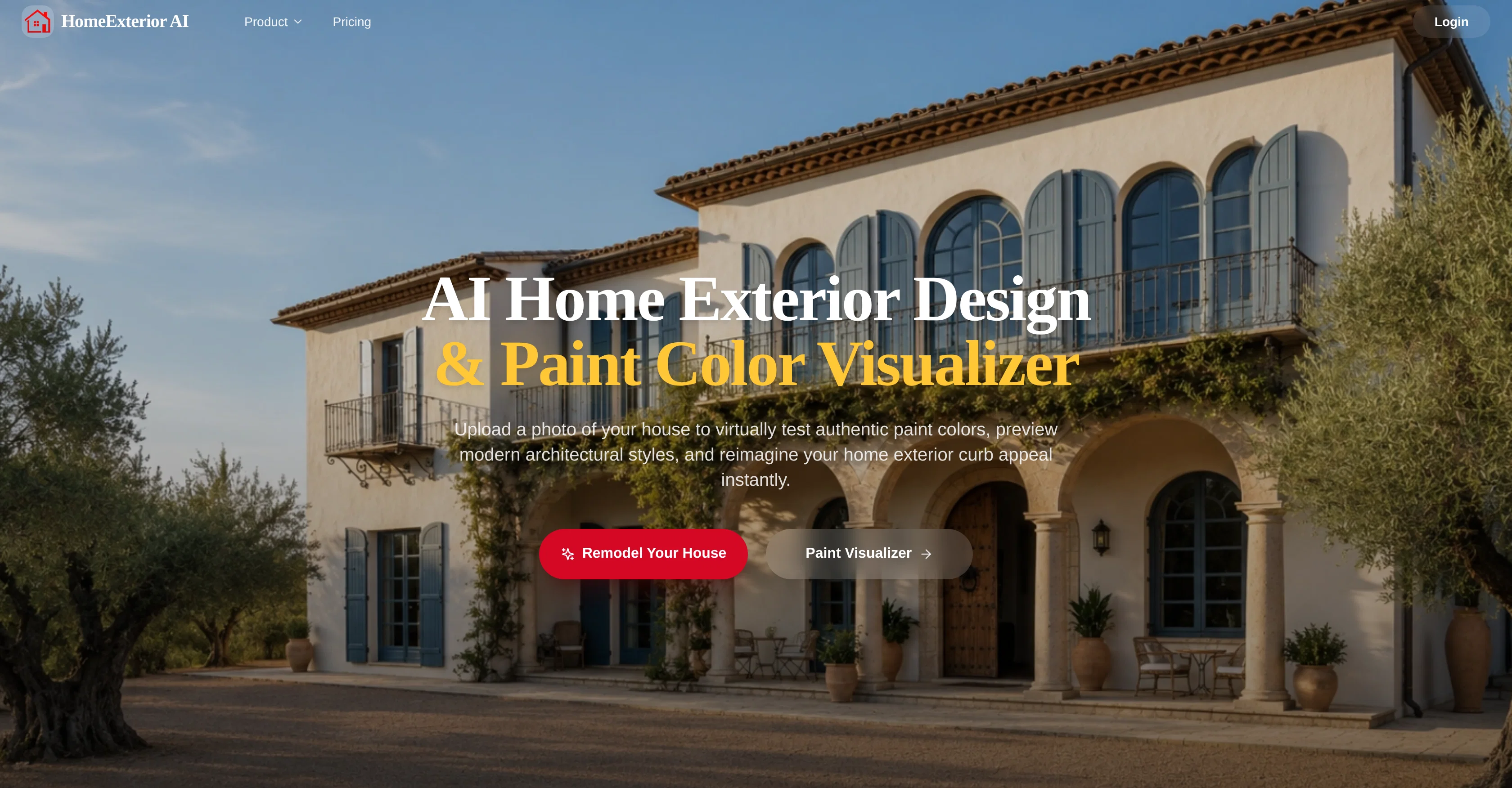 HomeExterior AI website