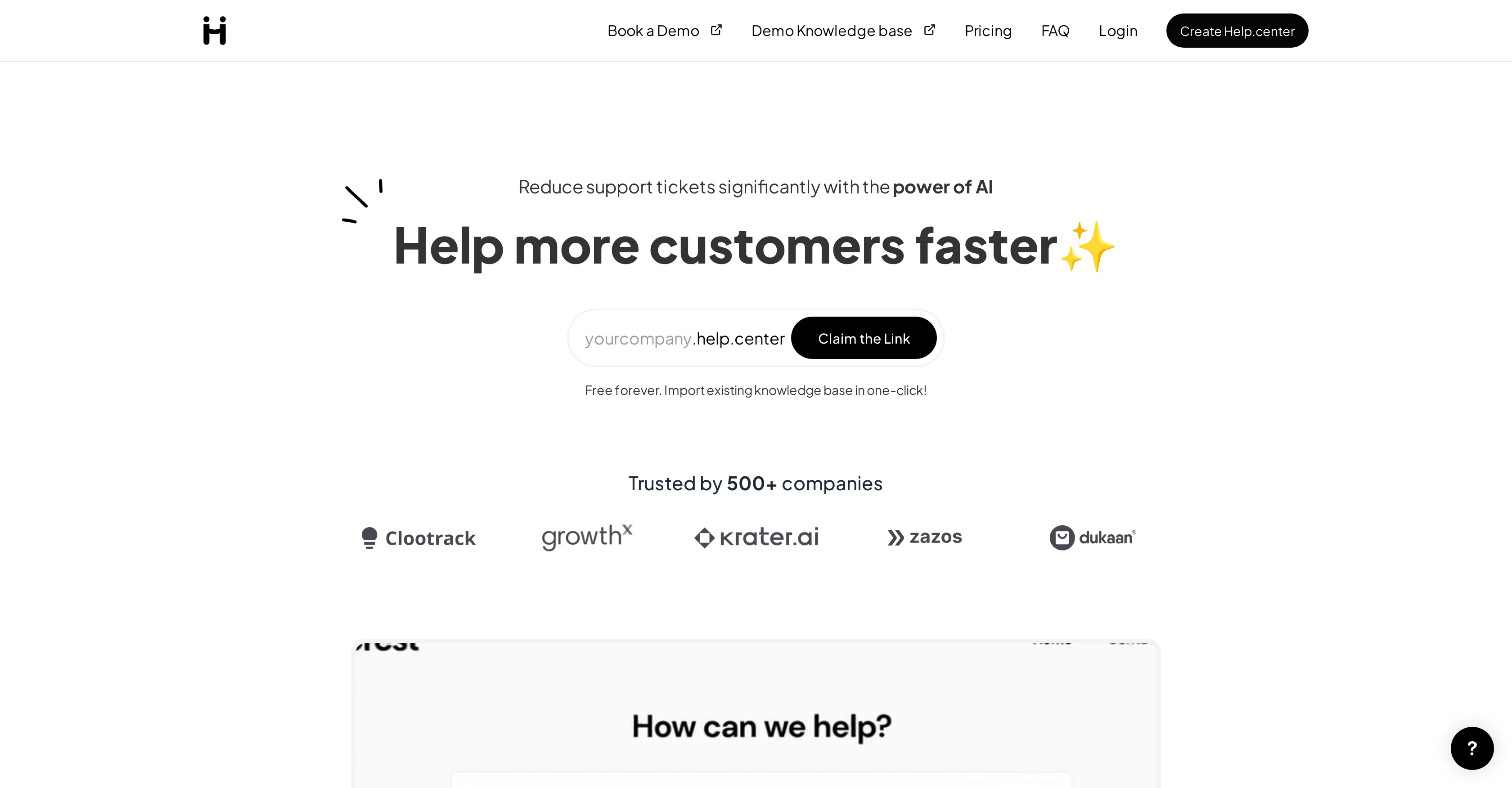 Help Center website