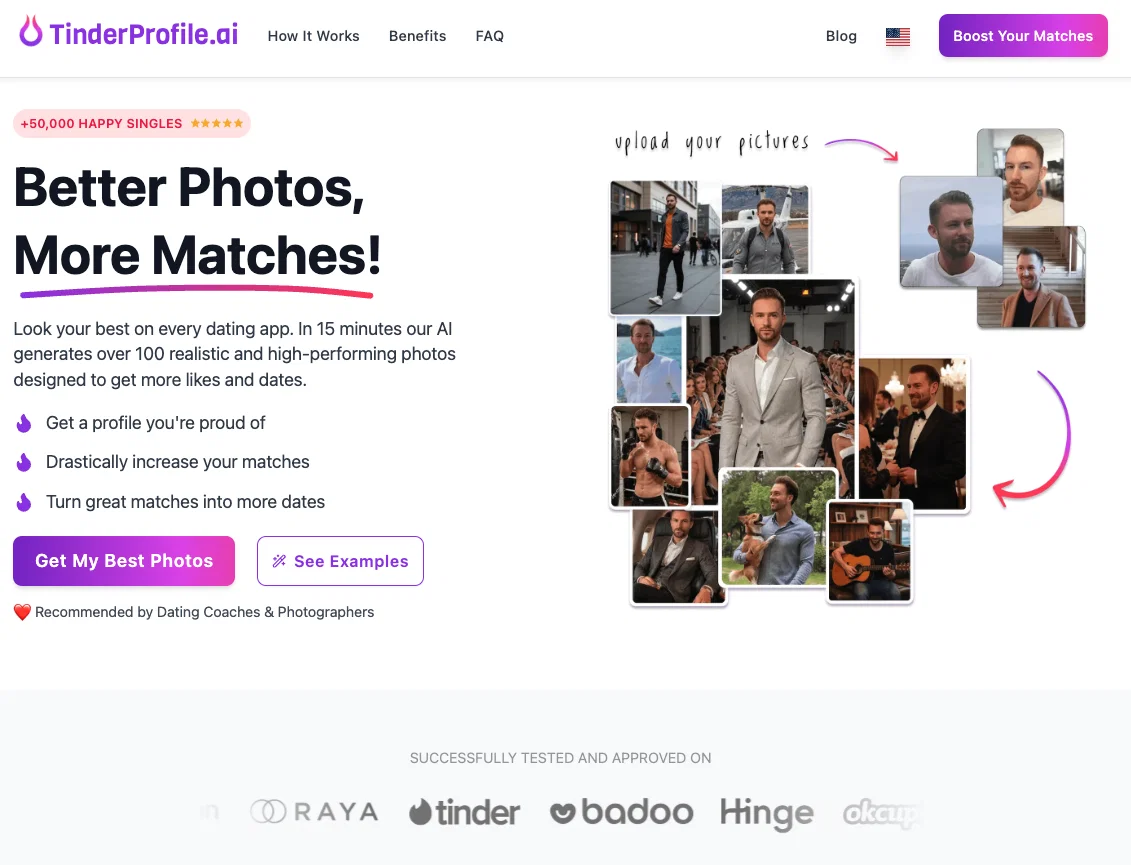 TinderProfile.ai website