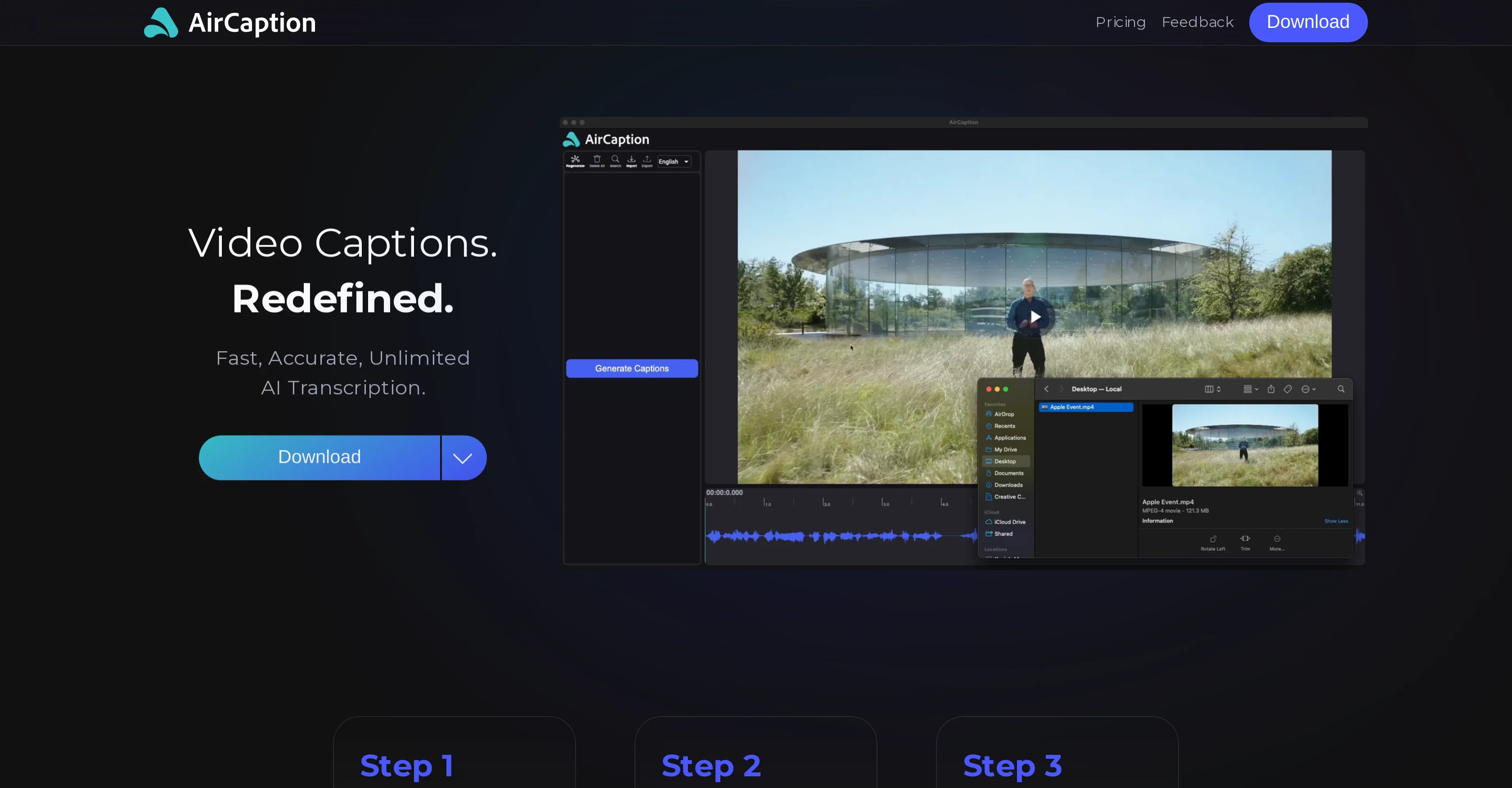 AirCaption website
