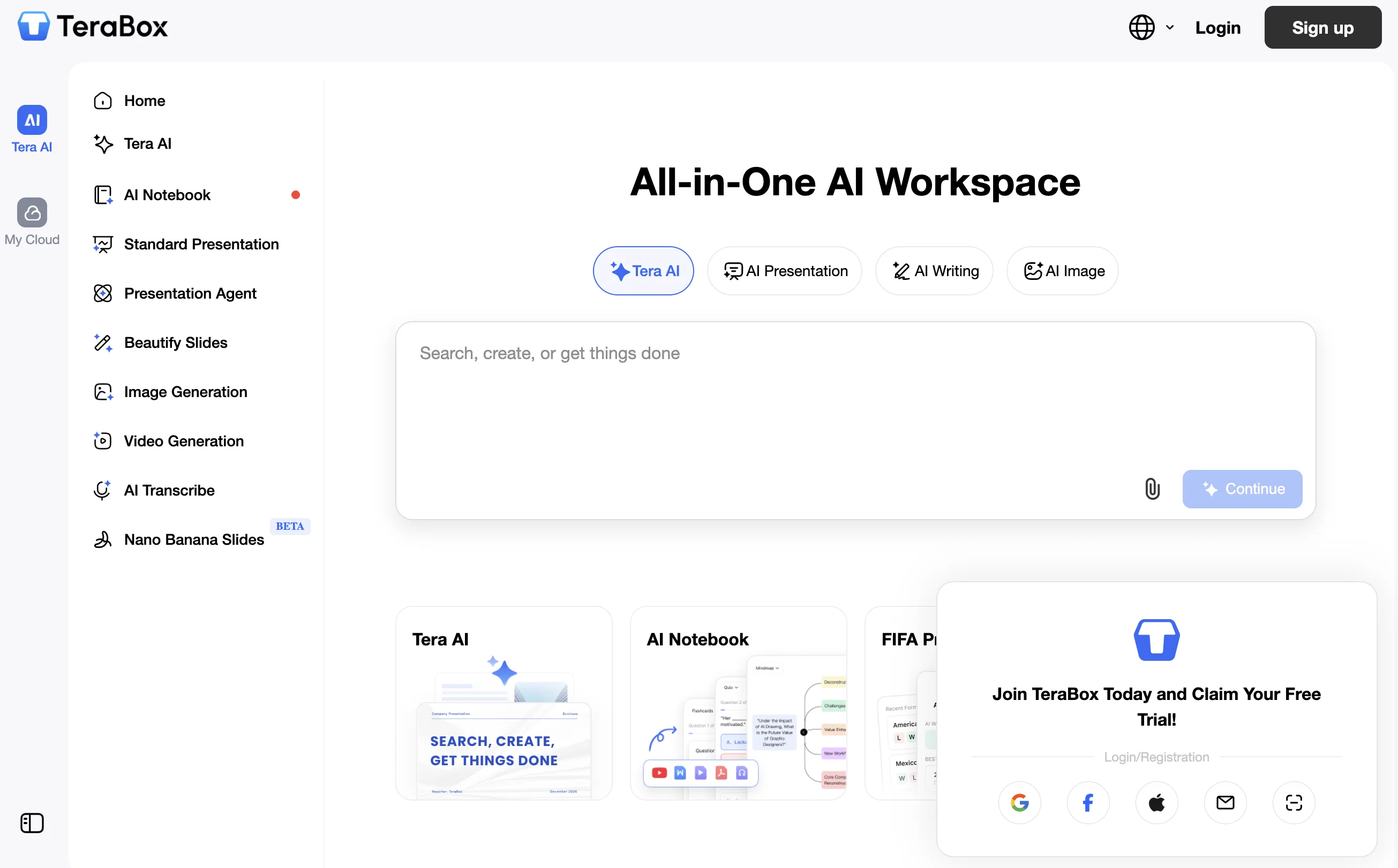 TeraBox website