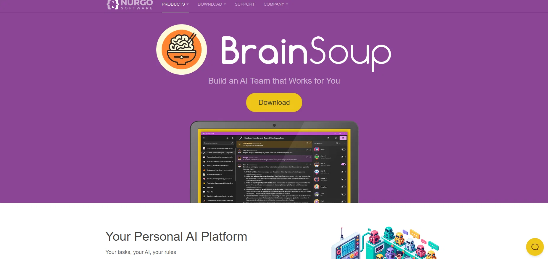 BrainSoup website