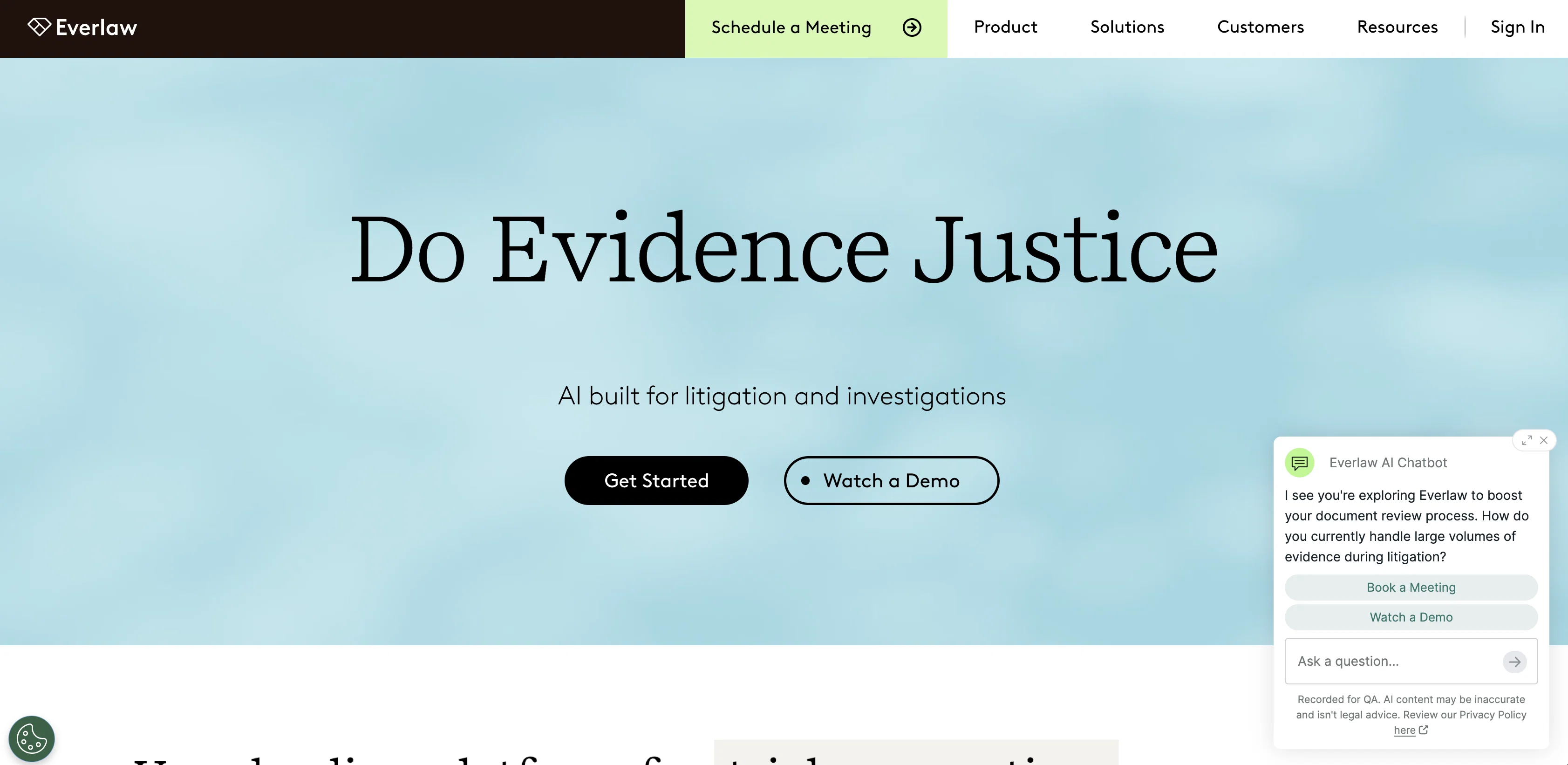 Everlaw website