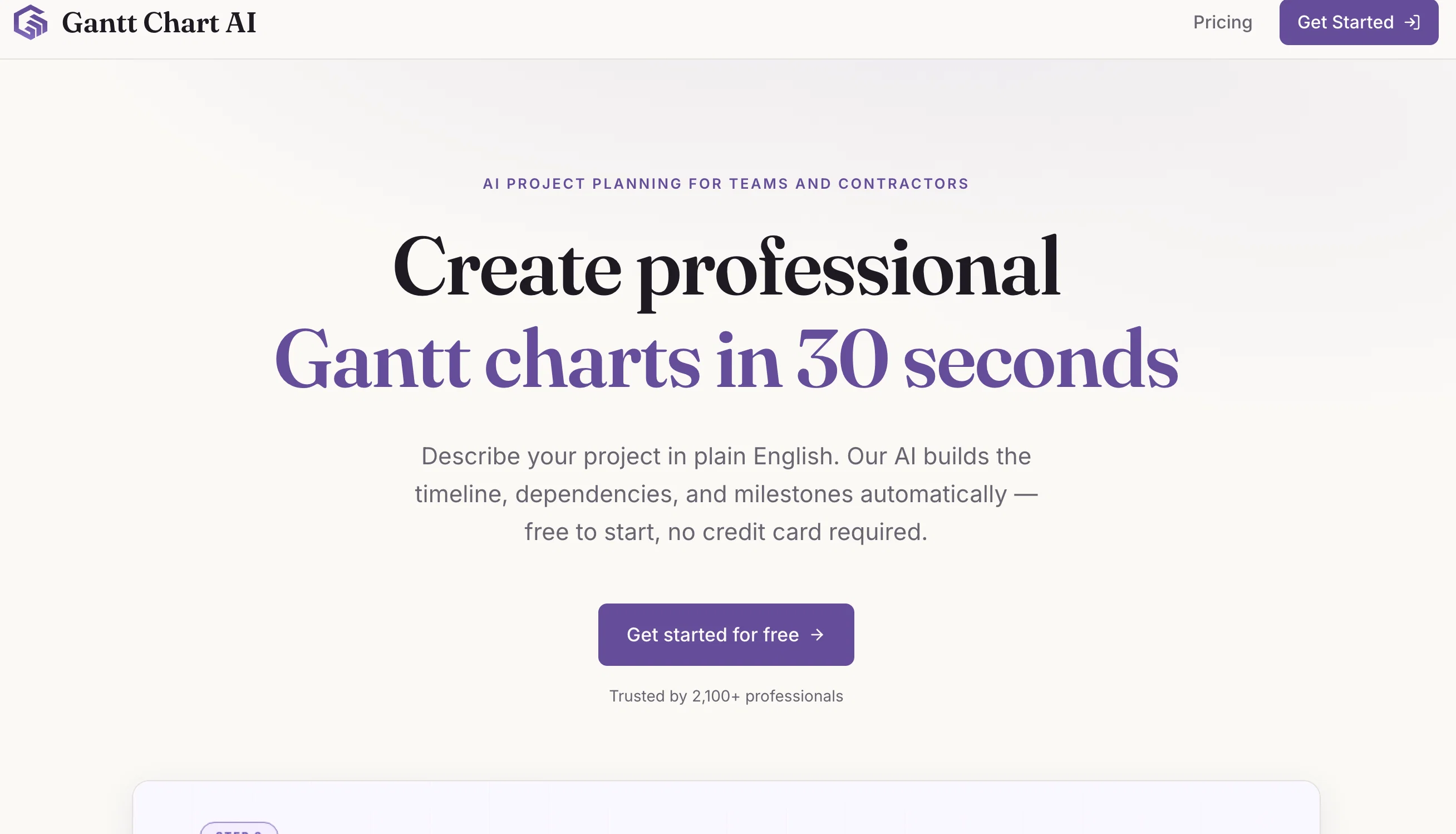 Gantt Chart AI website