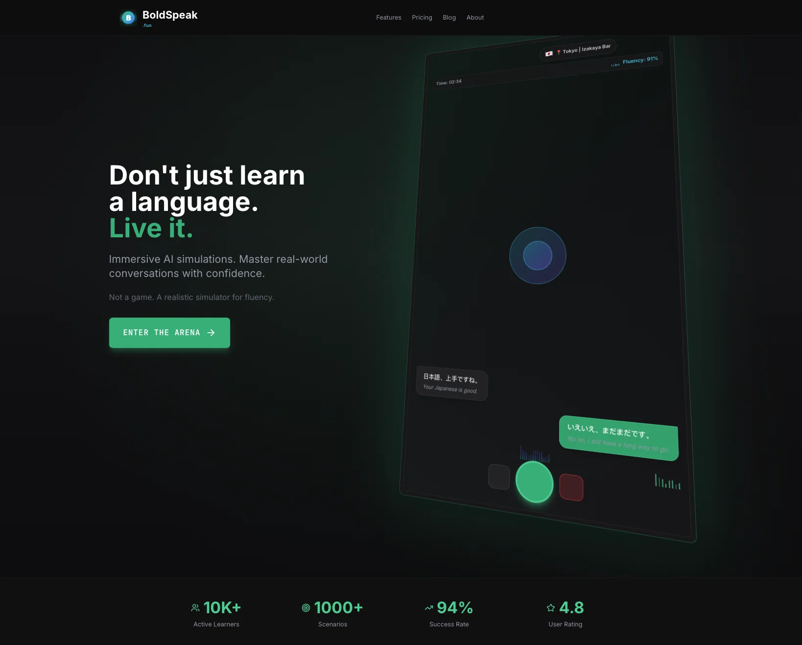 BoldSpeak website