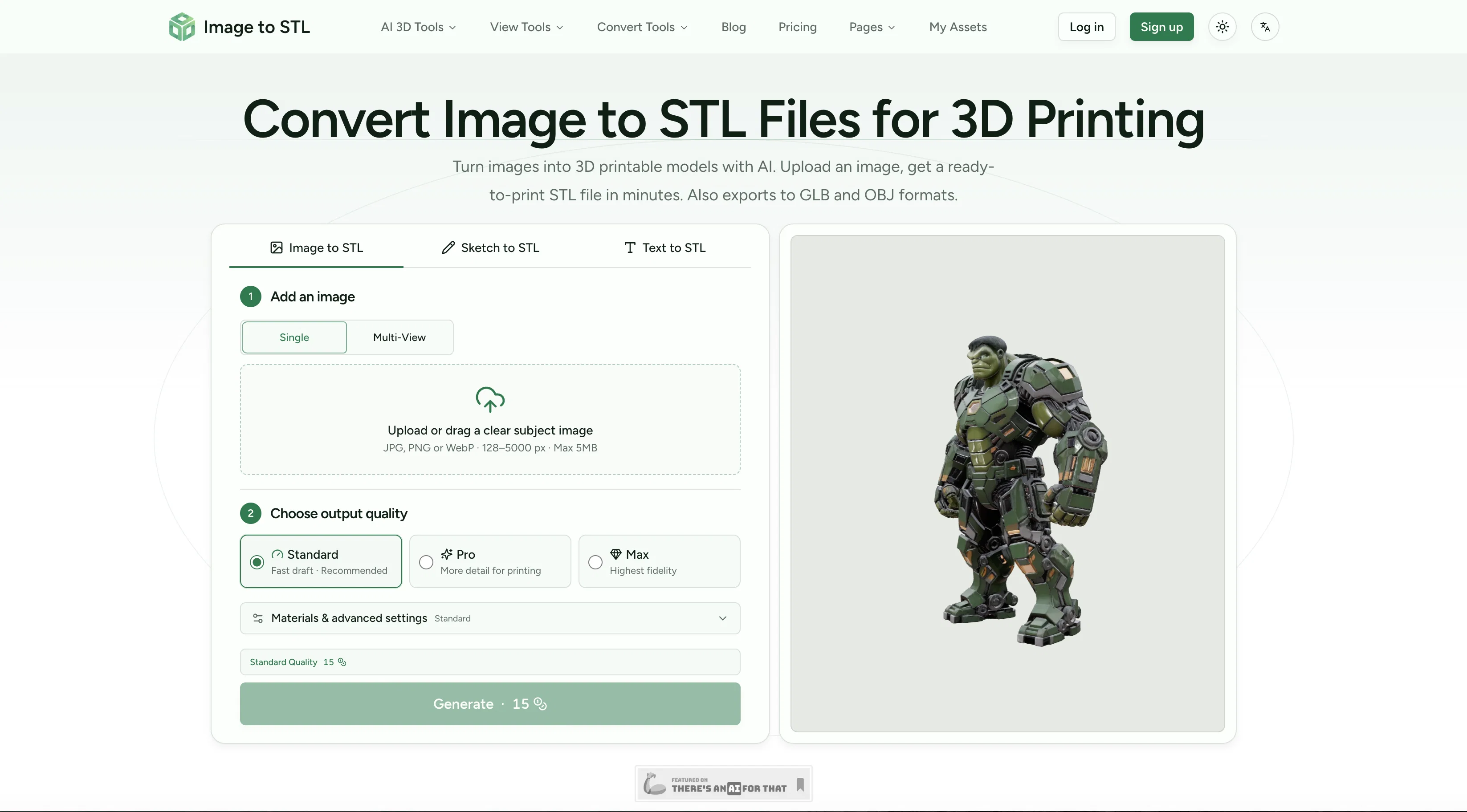Image to STL website