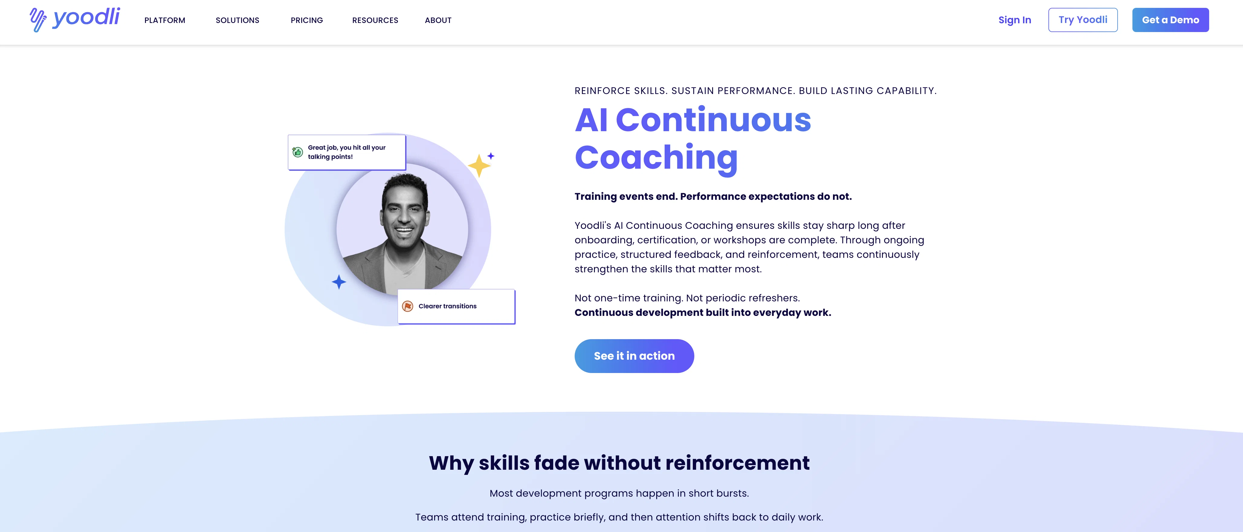 Yoodli AI website