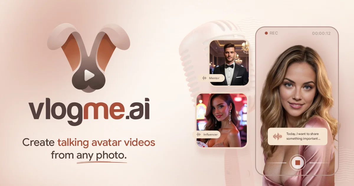 VlogMe AI website