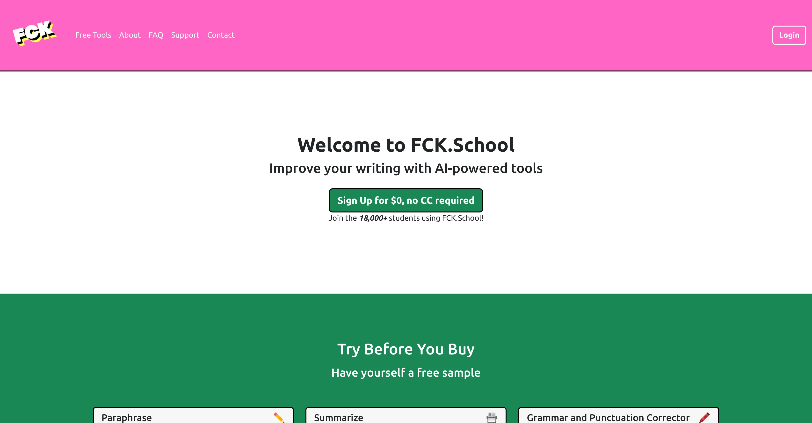 FCK.School website