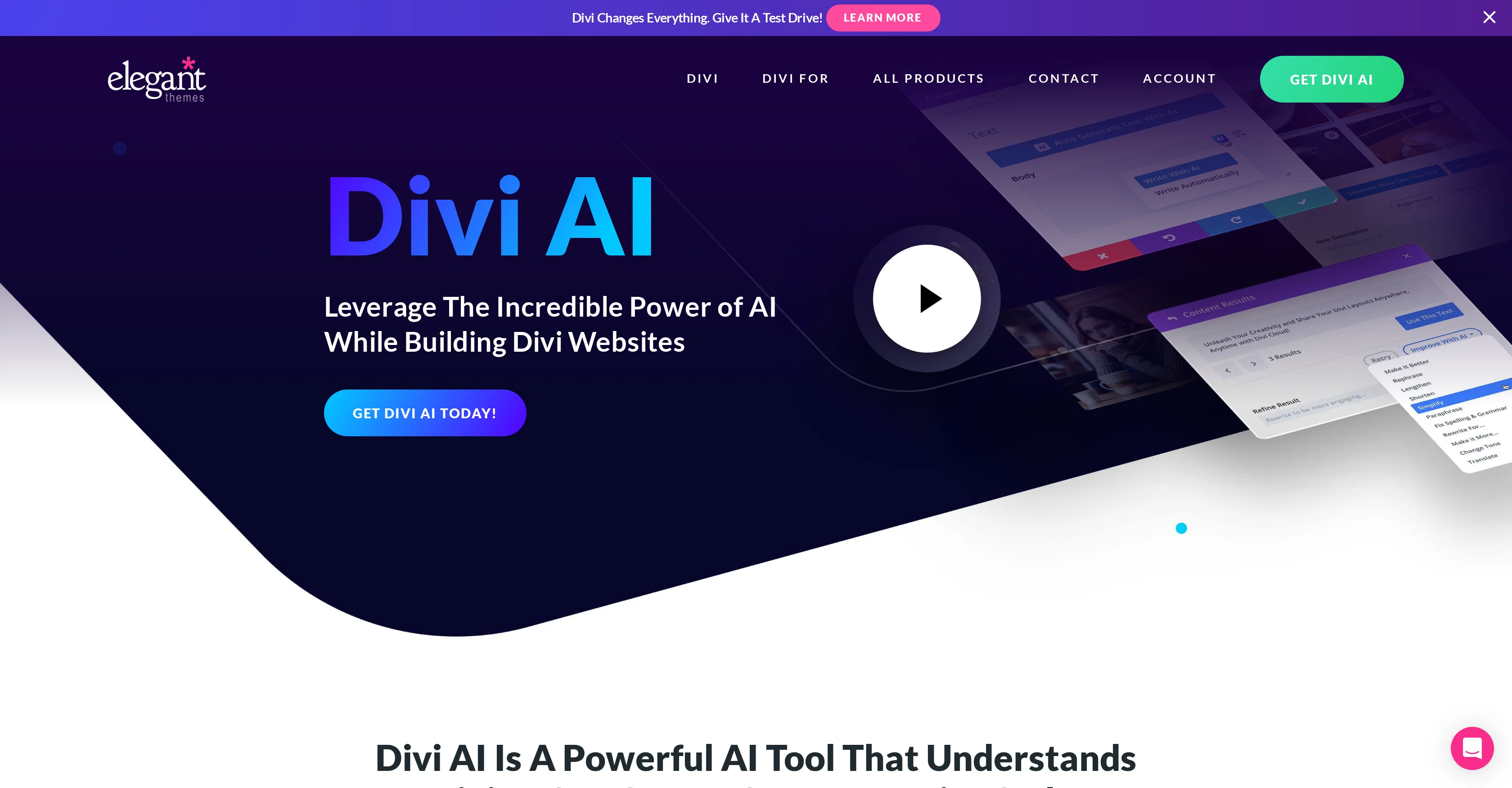 Divi AI website