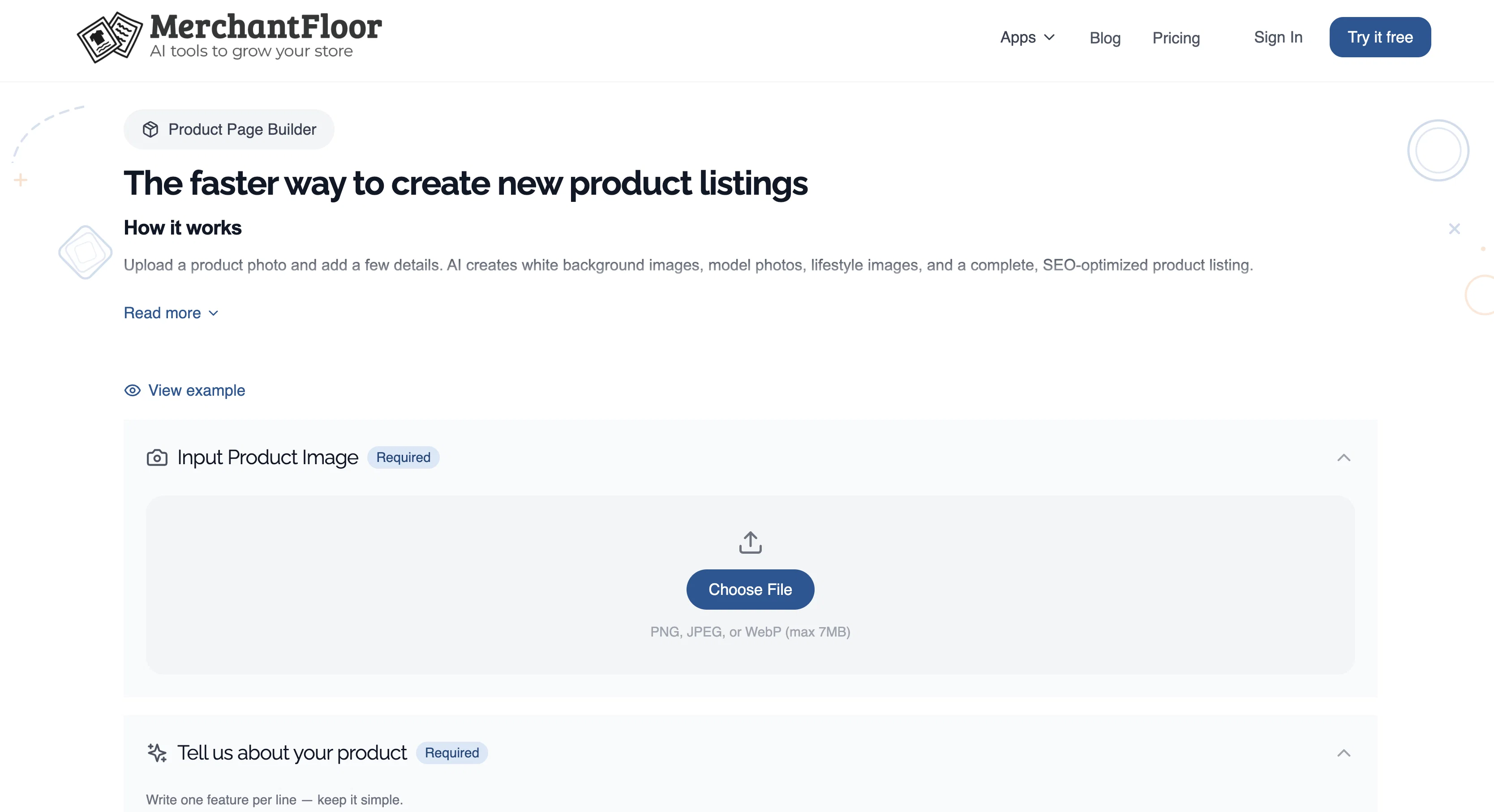 Merchant Floor | Product listing agent for Shopify website