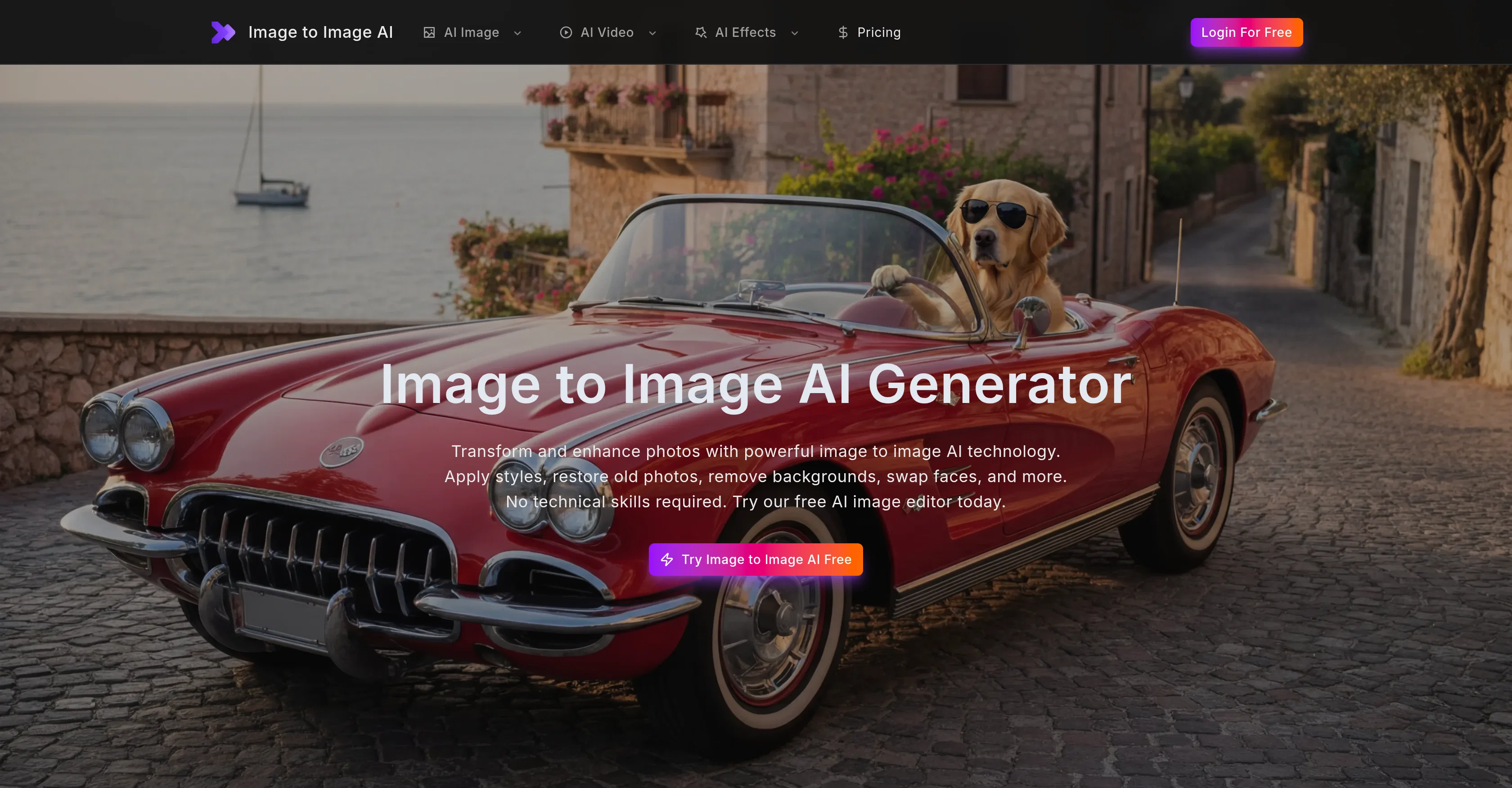 Image to ImageAI website