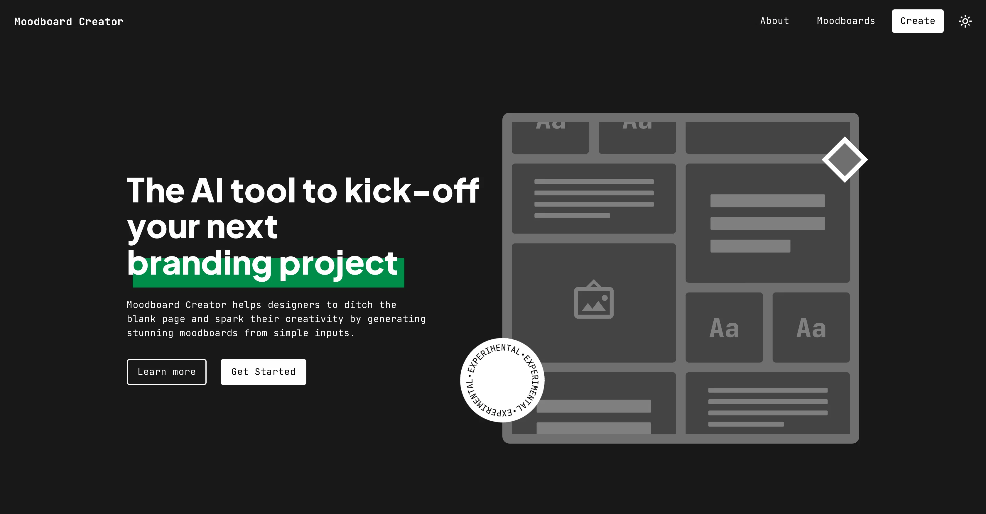 Moodboard Creator website