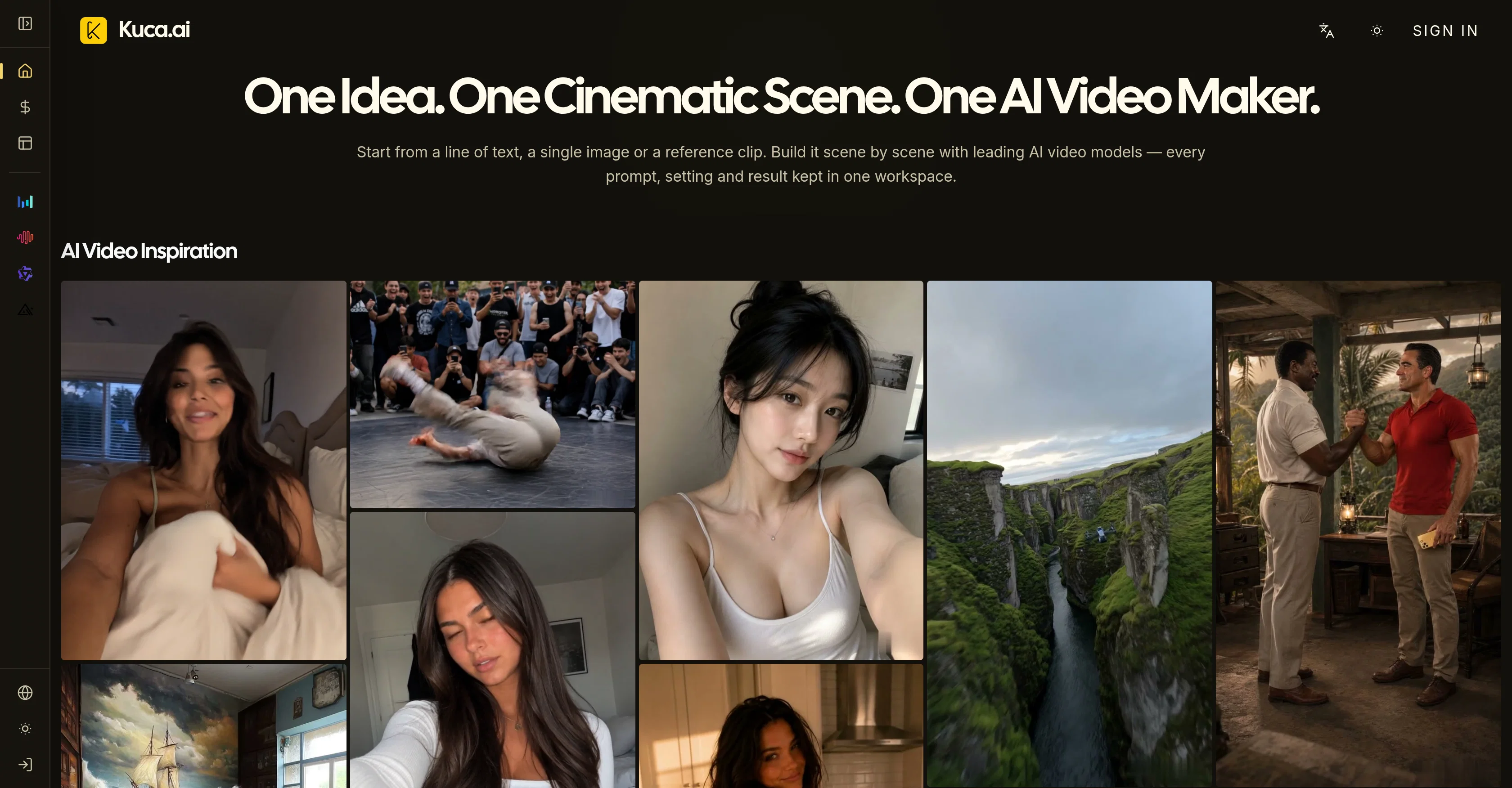 Kuca AI website