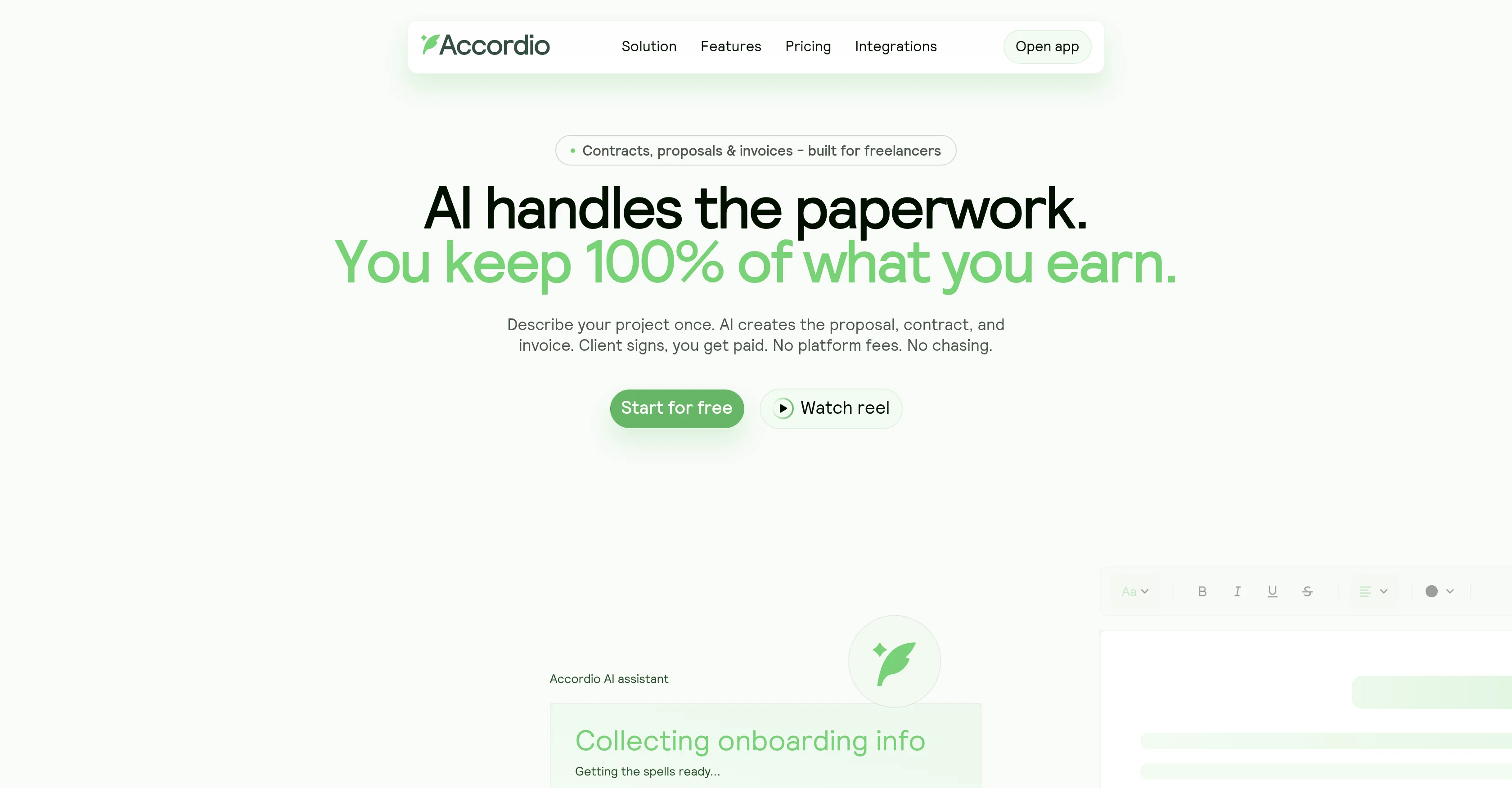 Accordio AI website