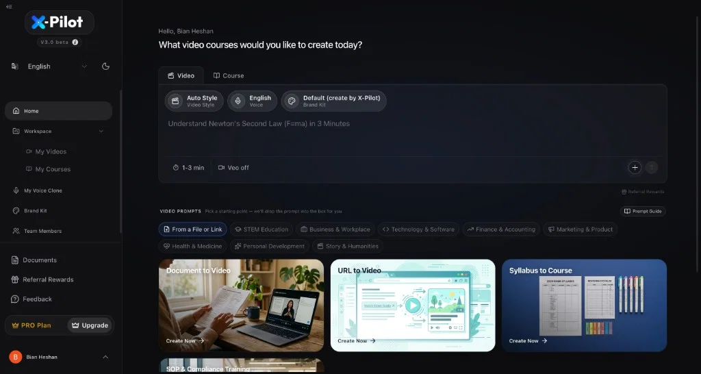 X-Pilot AI website
