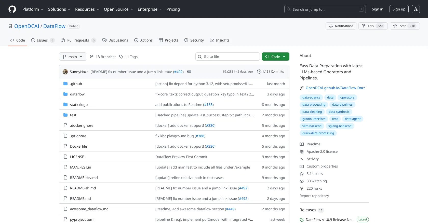 DataFlow website