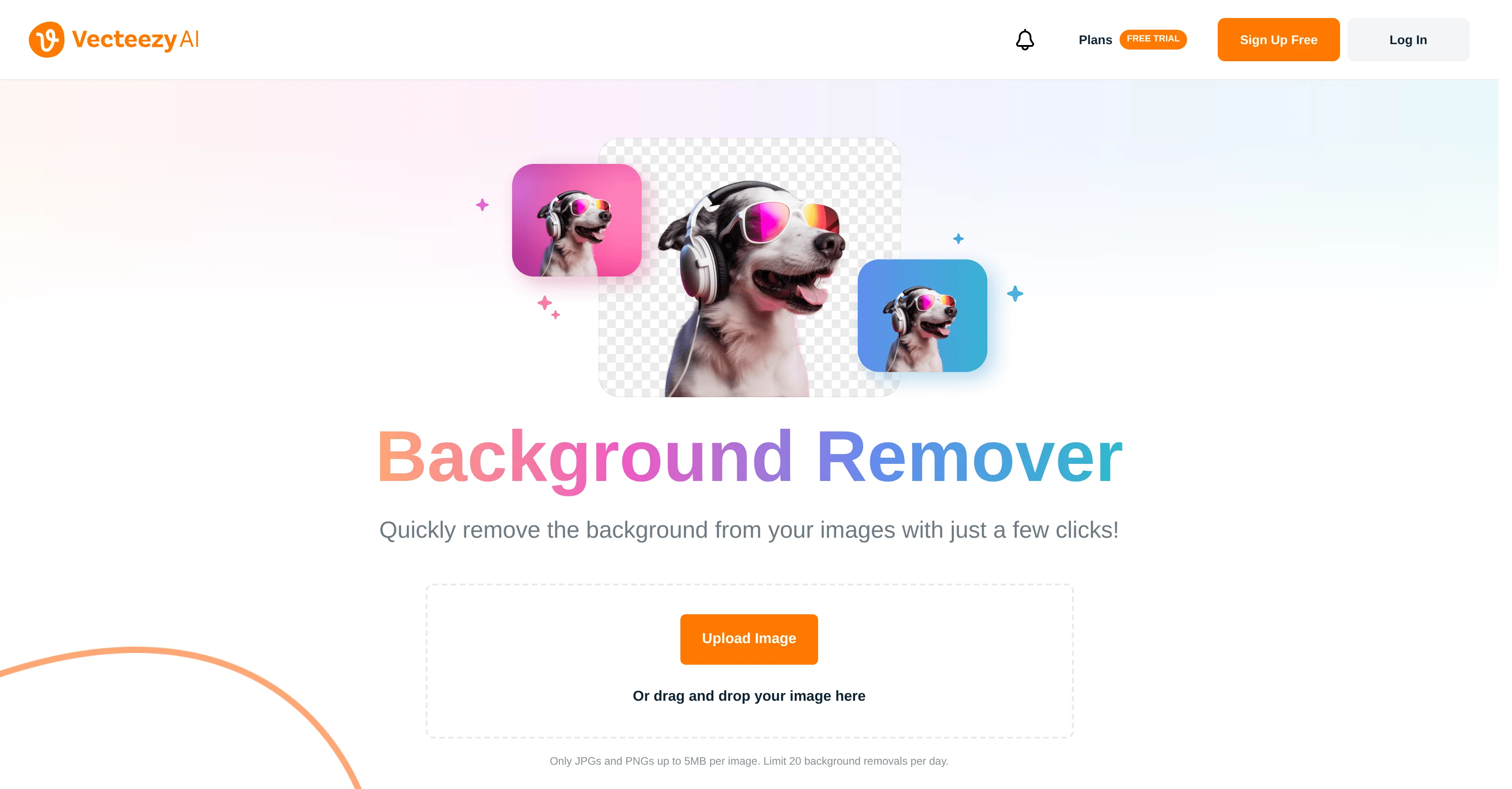Vecteezy Background Remover website