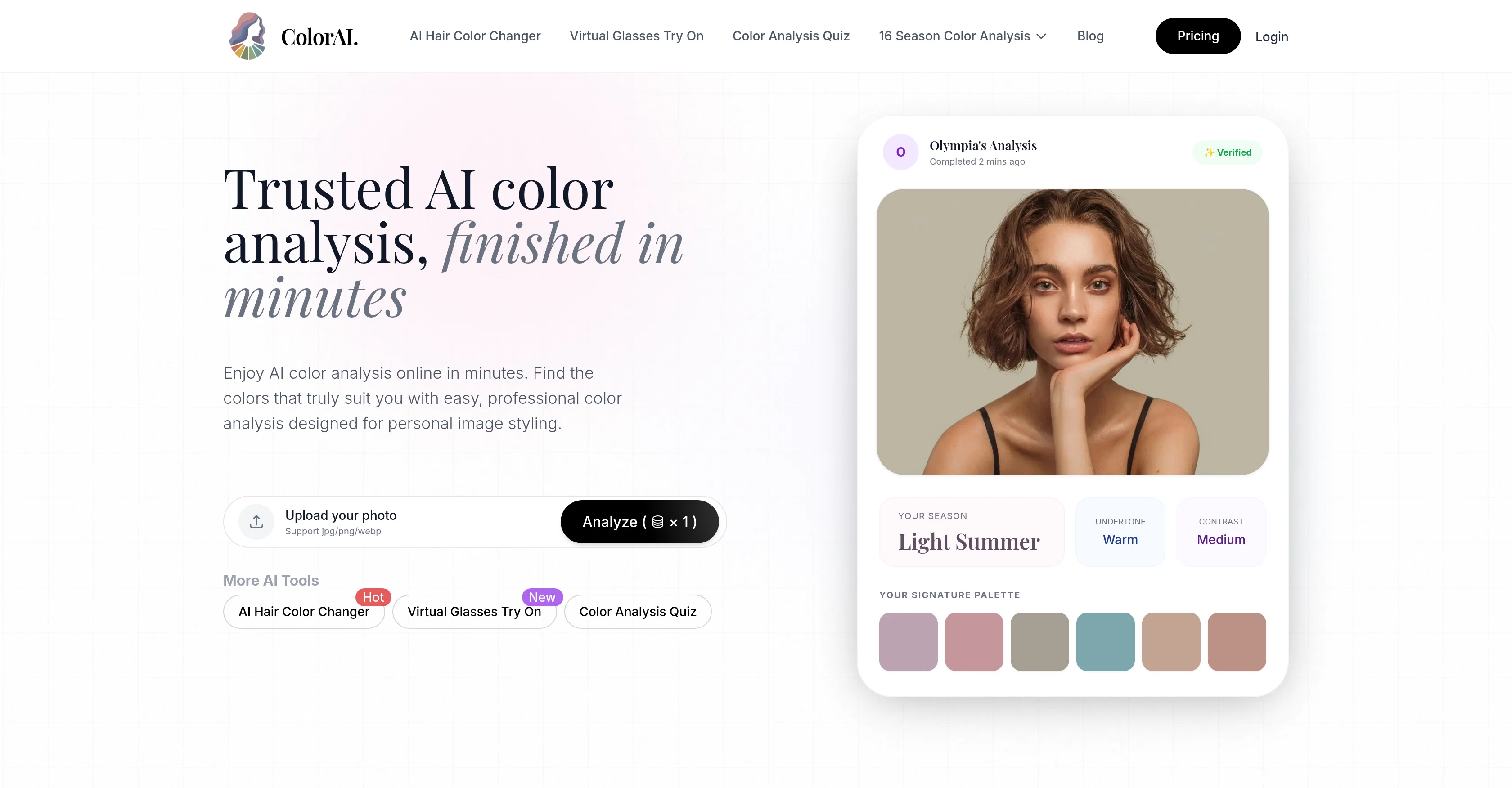 ColorAI website