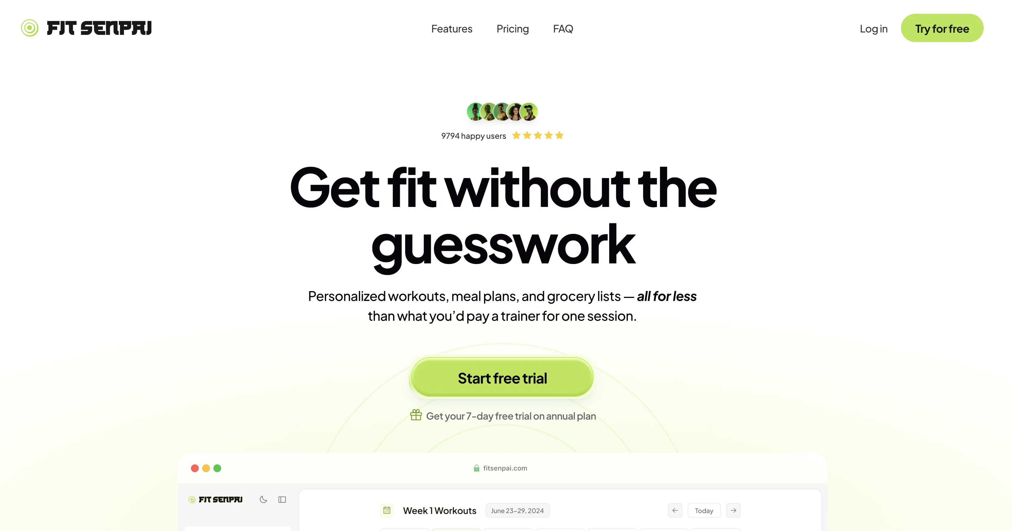 Fit Senpai website