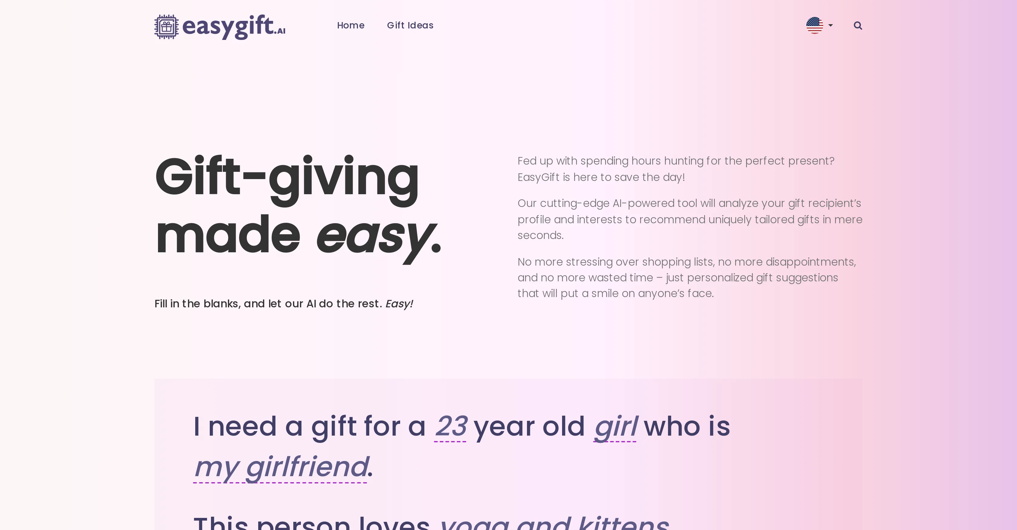 Easygift.ai website