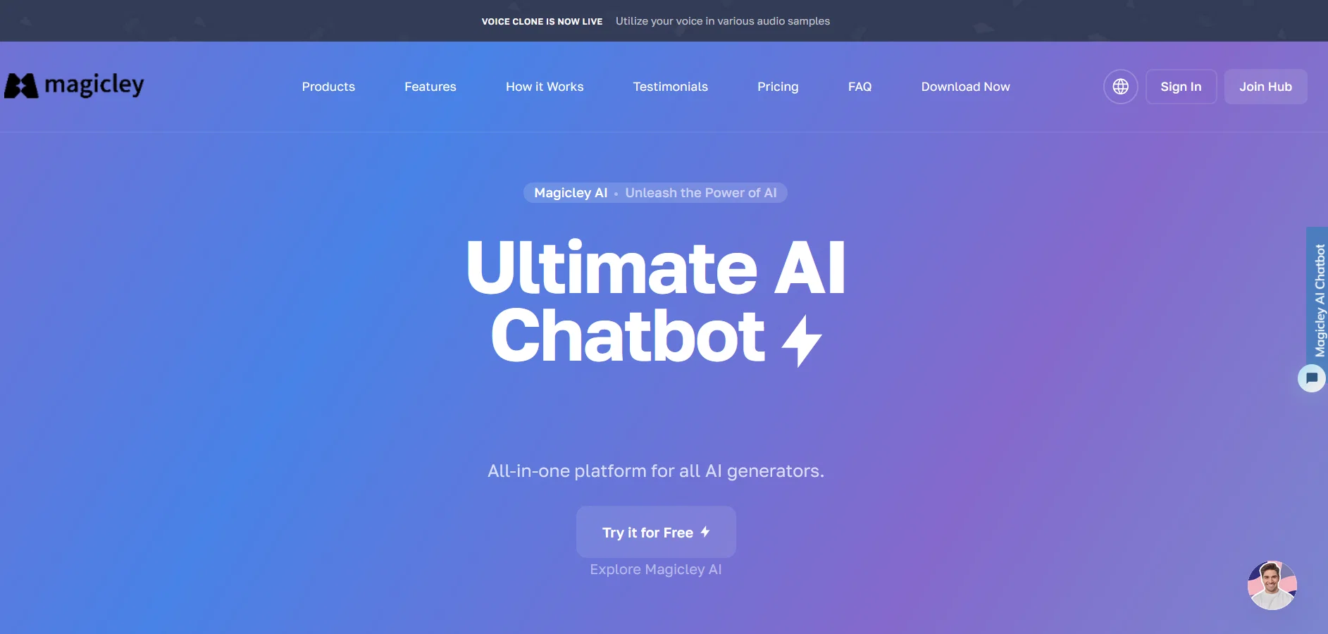 Magicley AI website