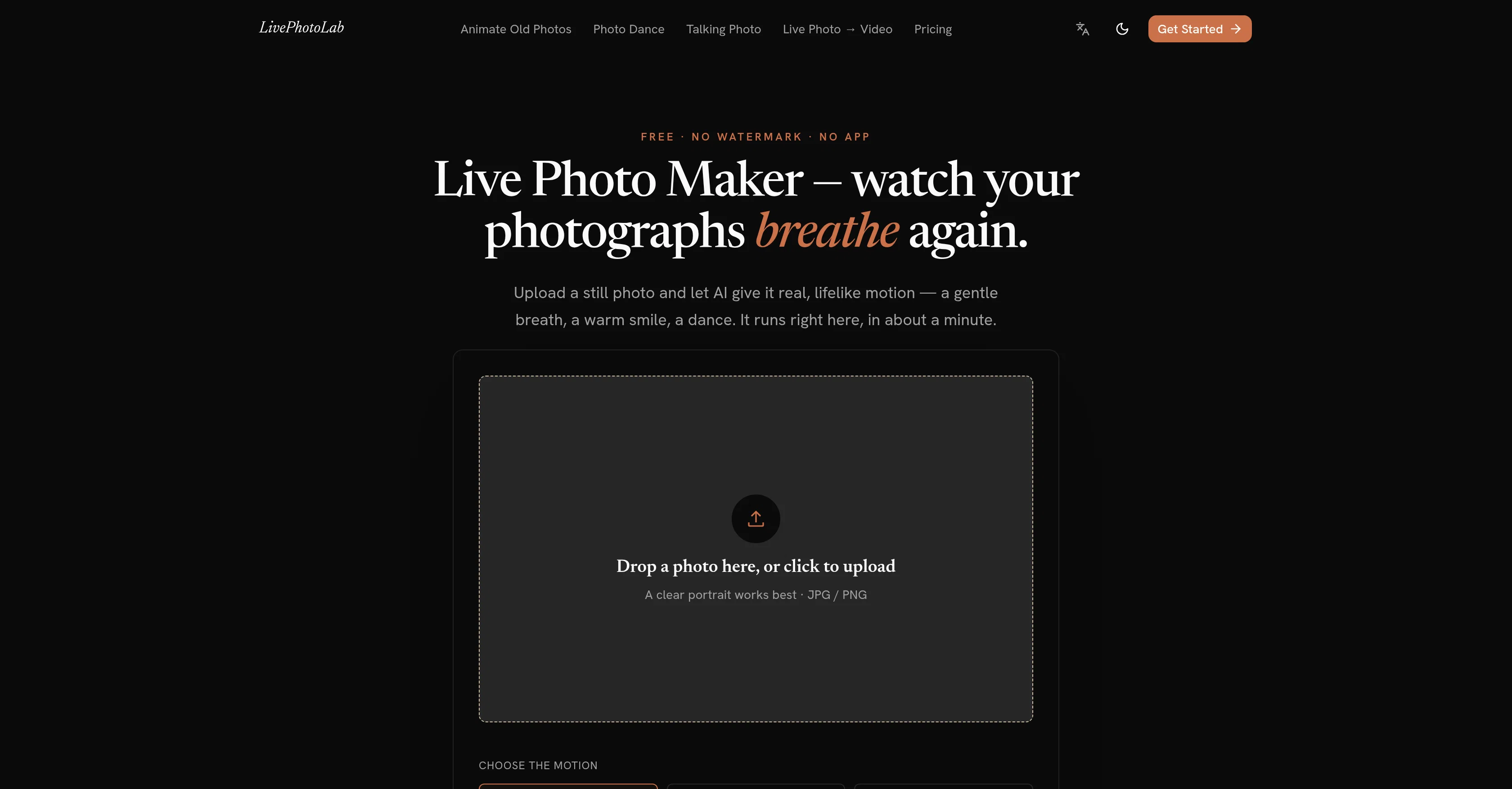 LivePhotoLab website
