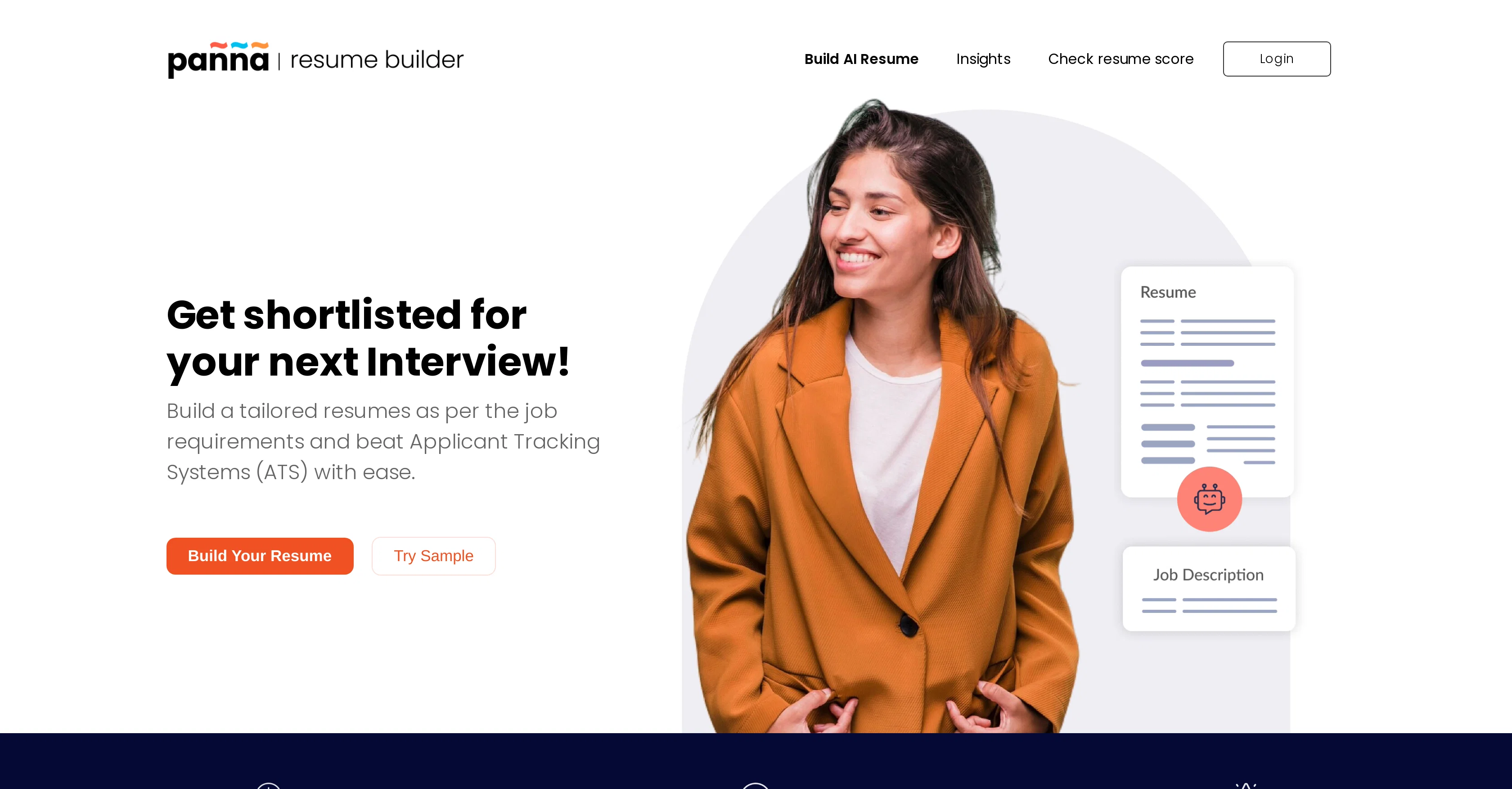 Panna Resume Builder website