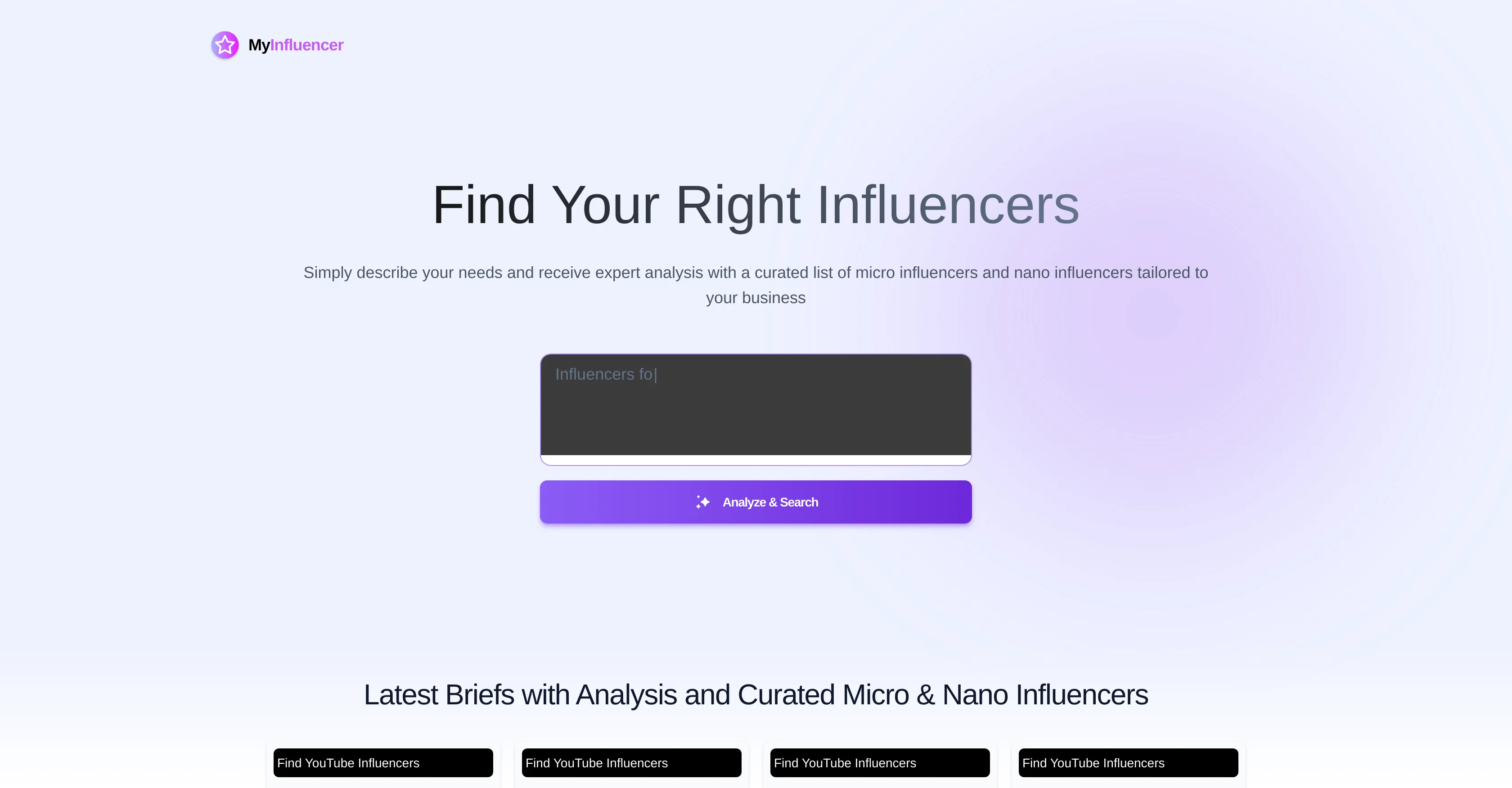 MyInfluencer website
