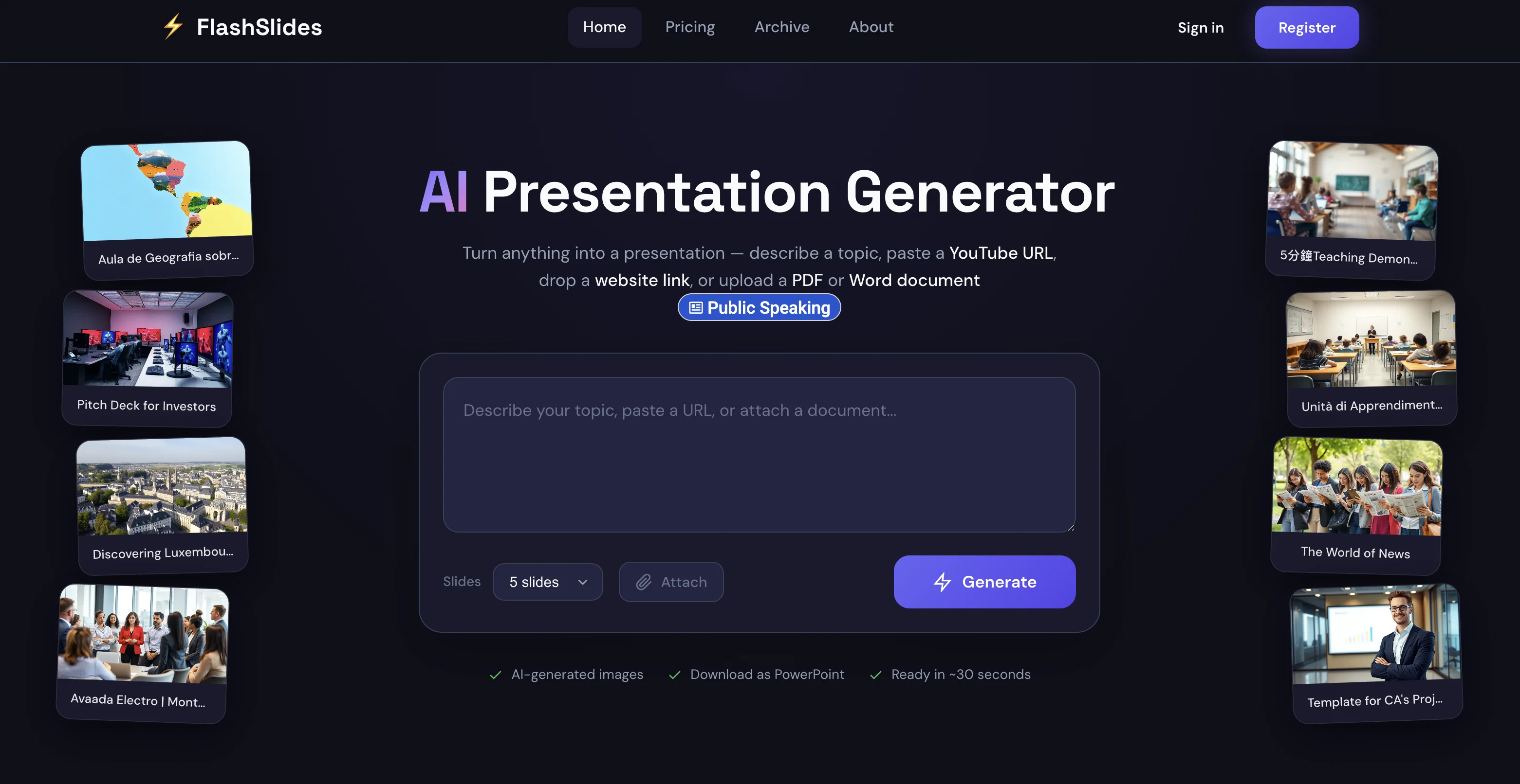 FlashSlides website