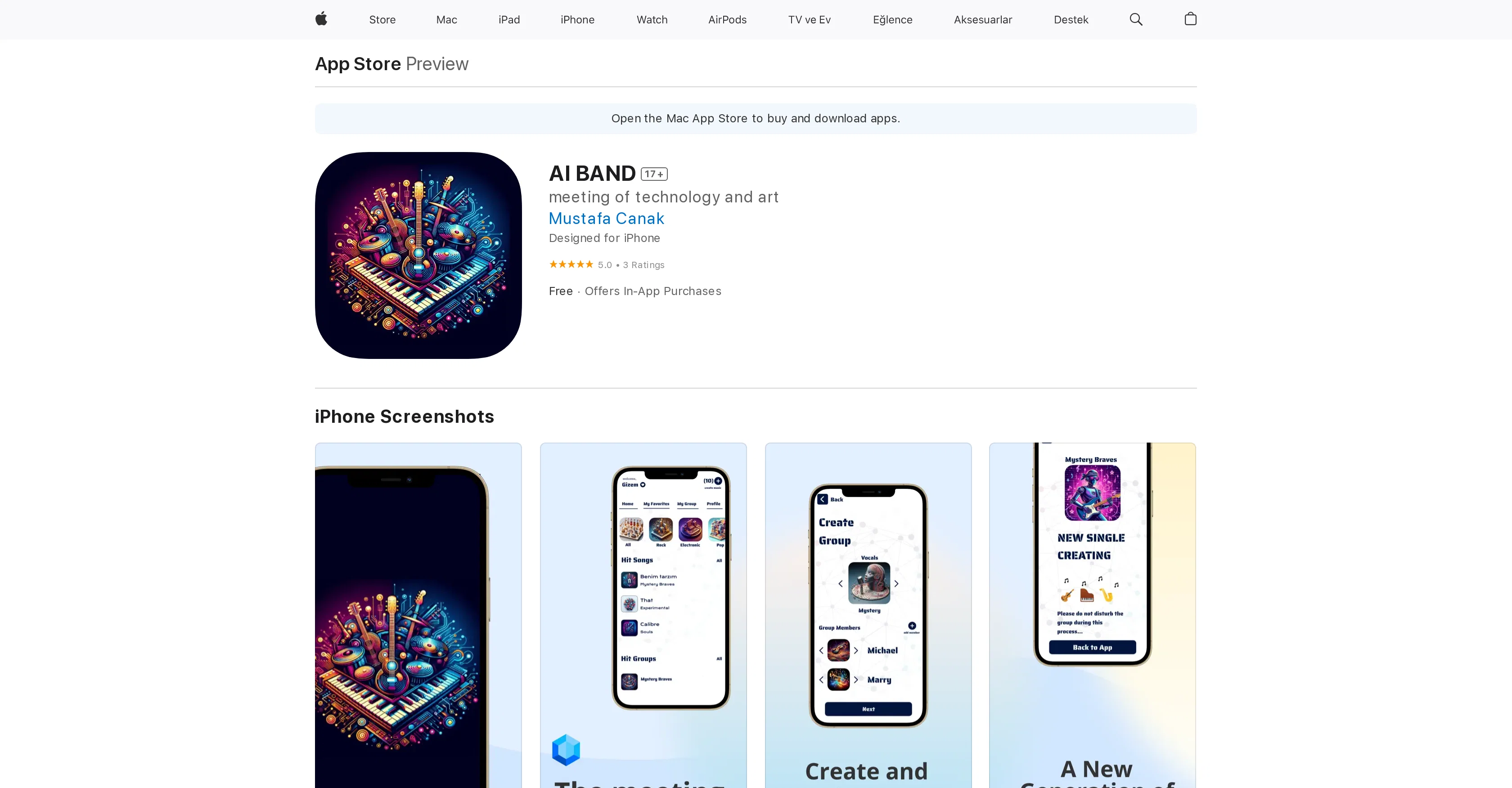 AI BAND website