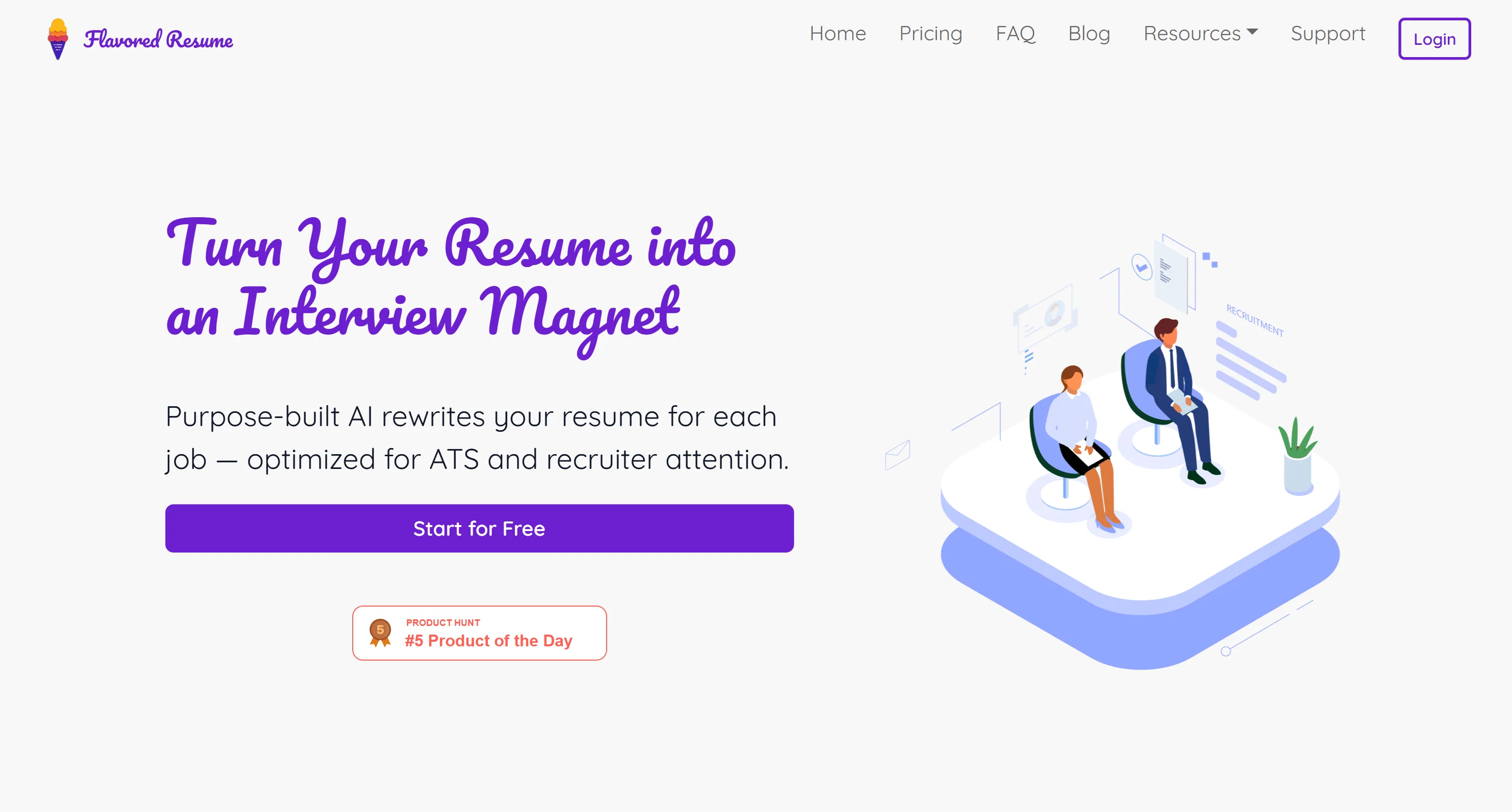 Flavored Resume website