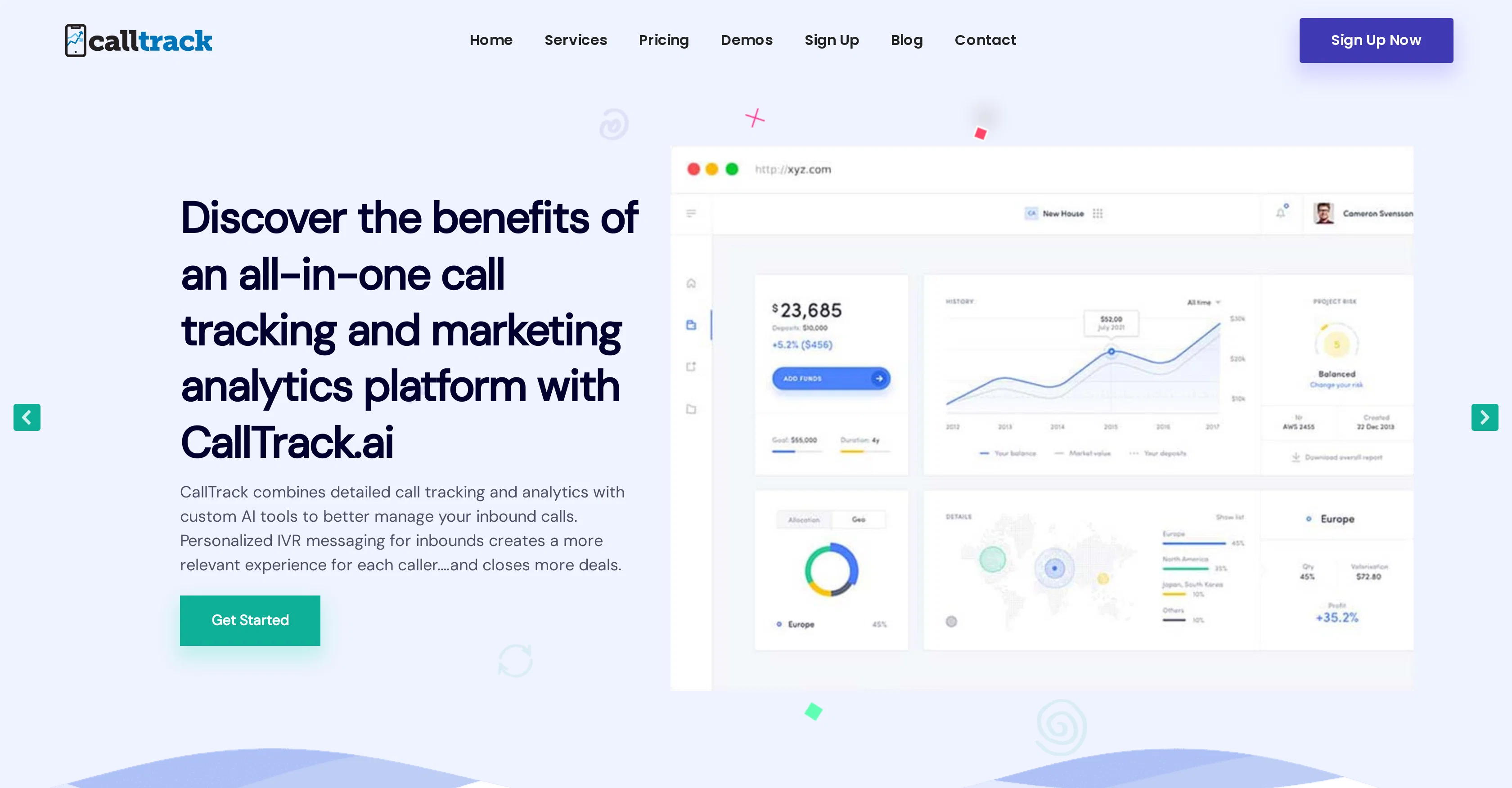 CallTrack.ai website