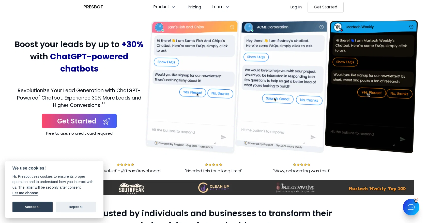 Presbot website