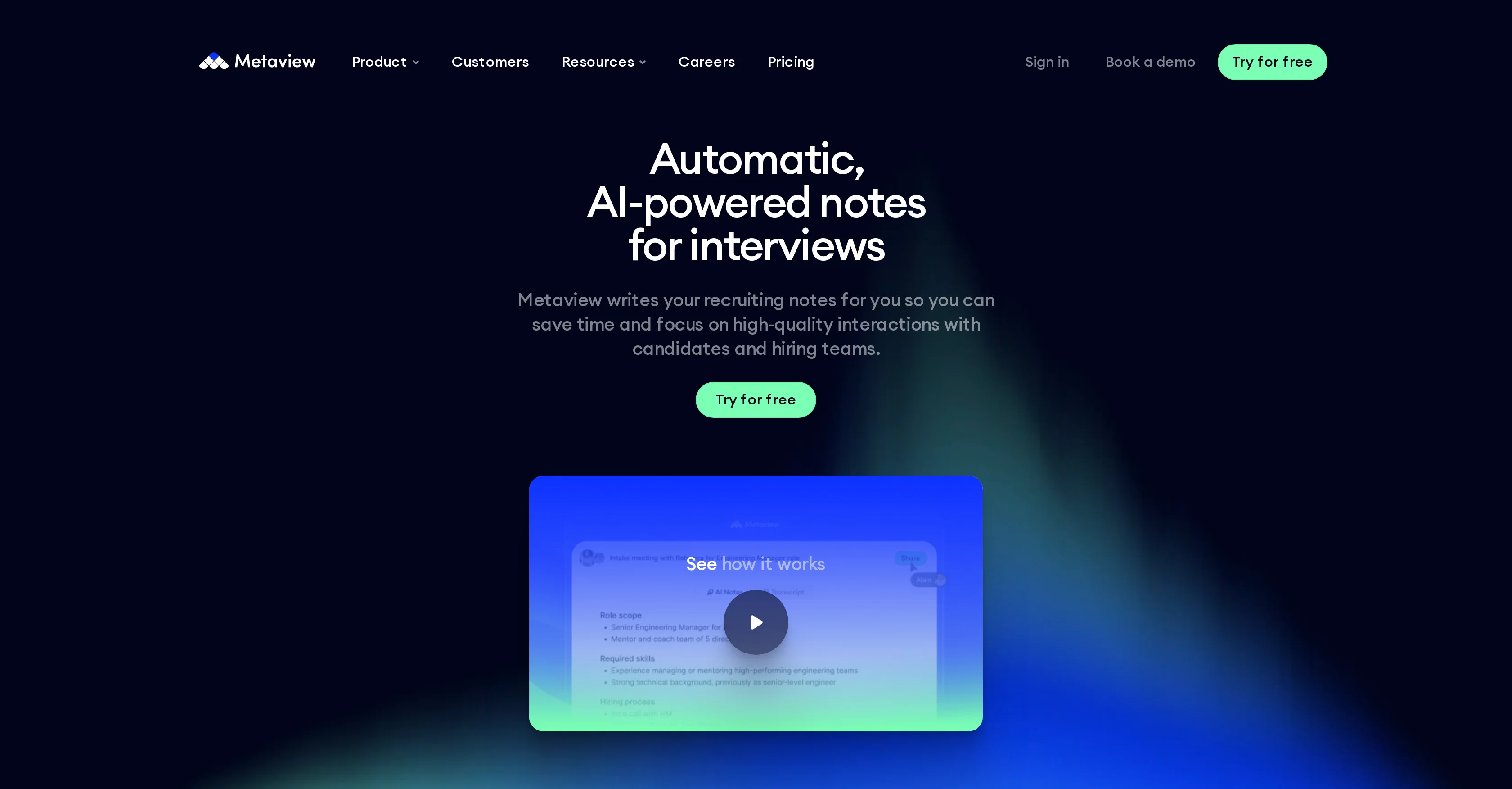 Metaview website