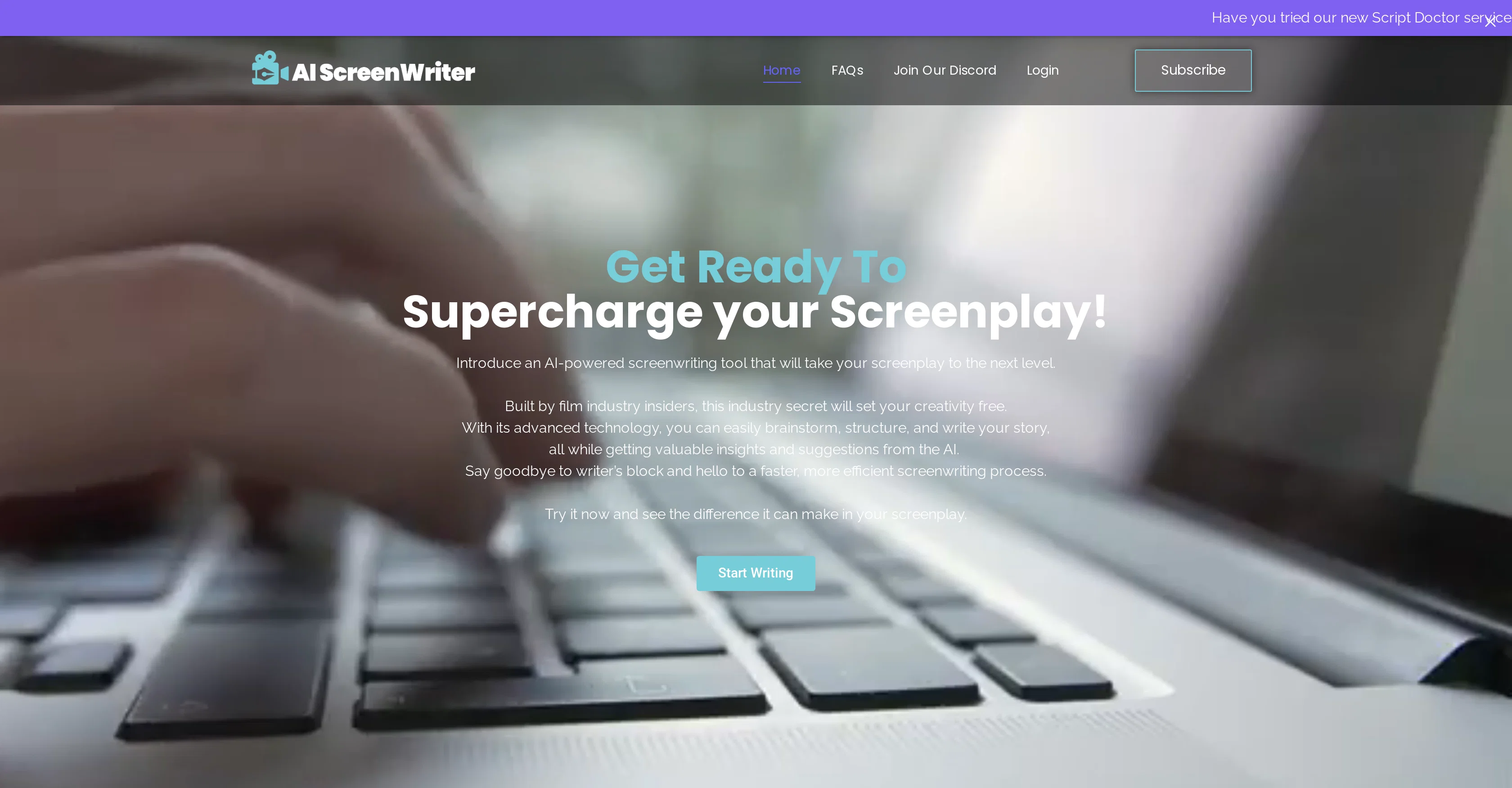 AI Screenwriter website