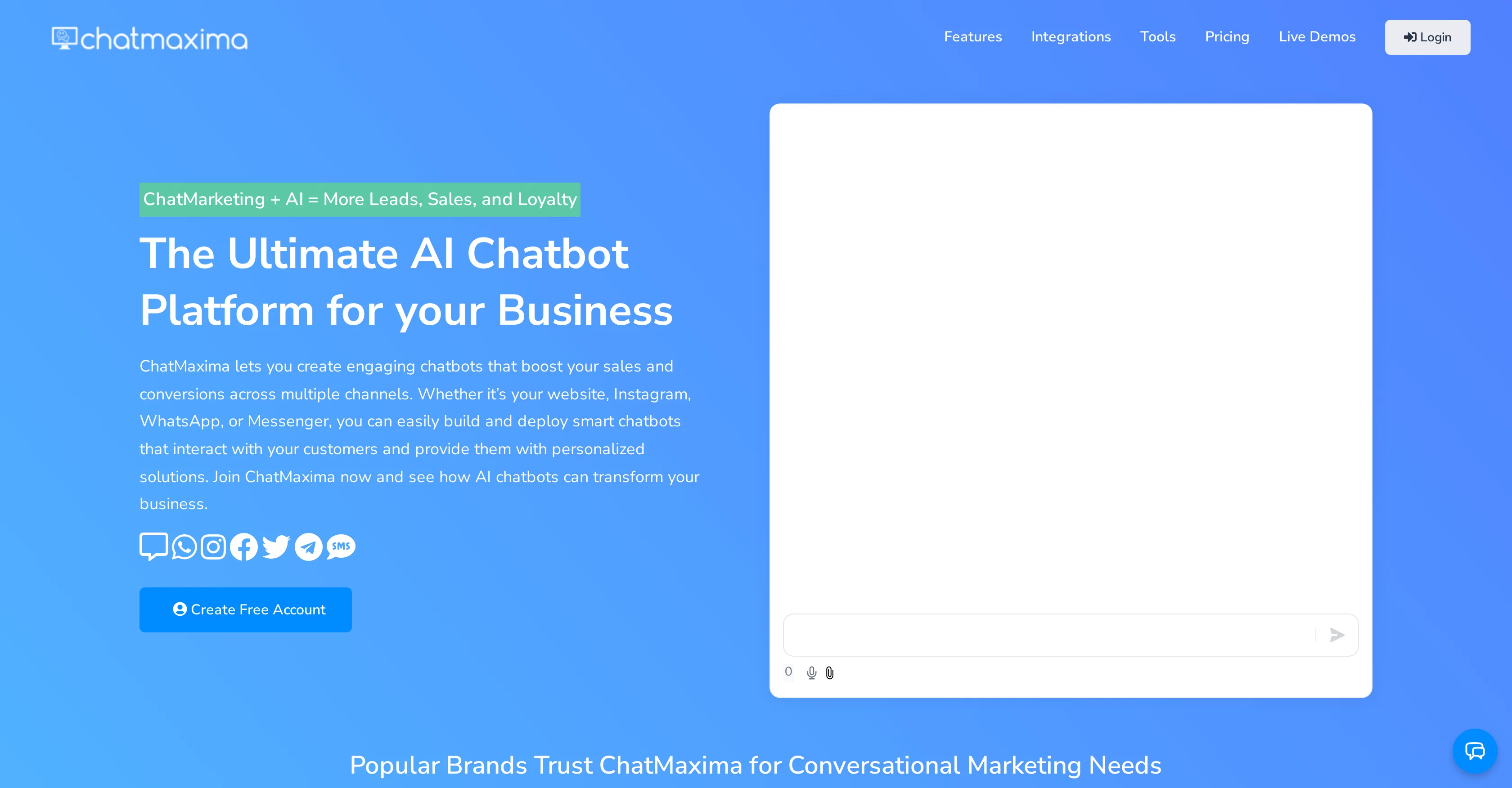ChatMaxima website
