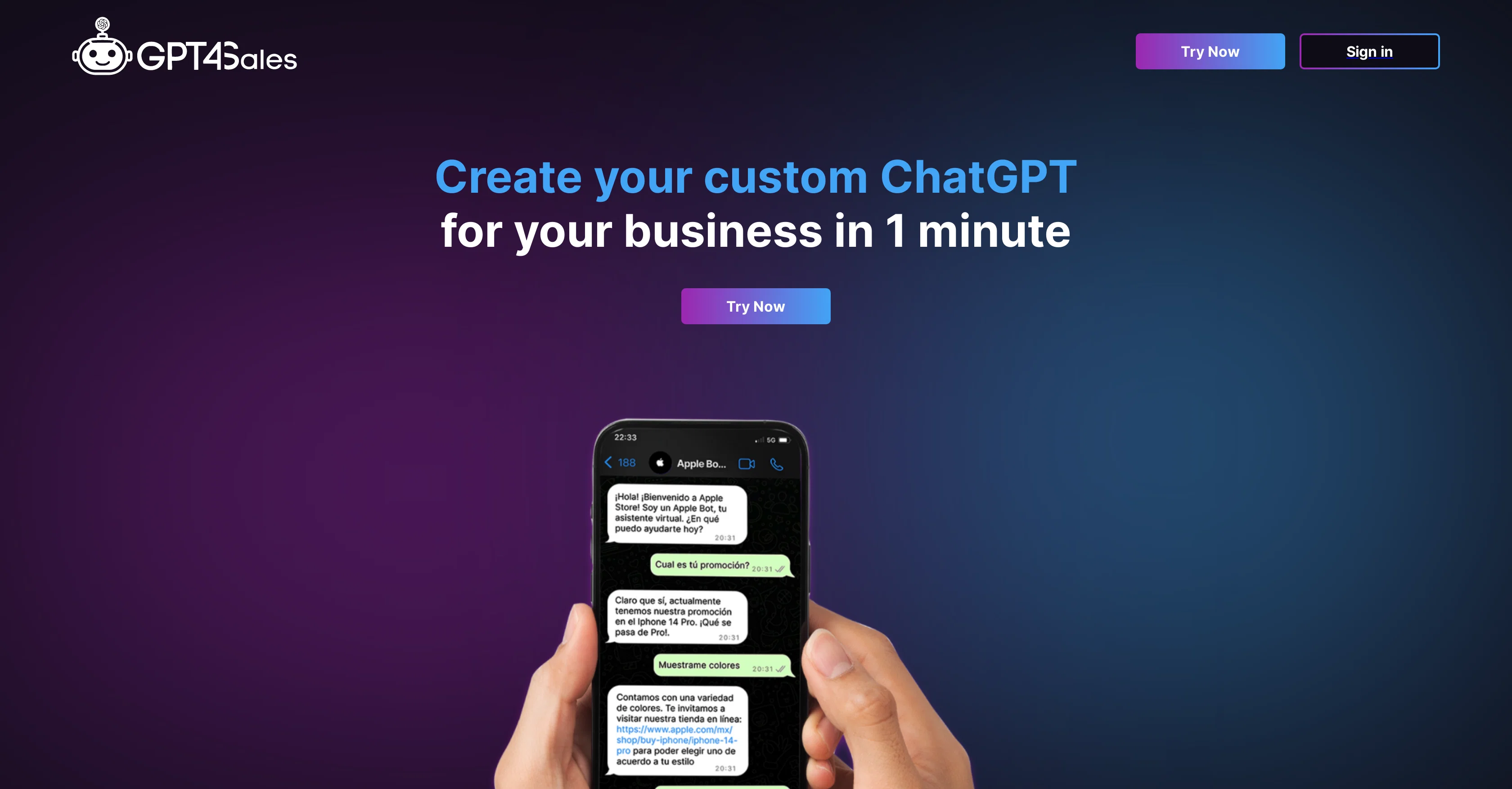 GPT4Sales website