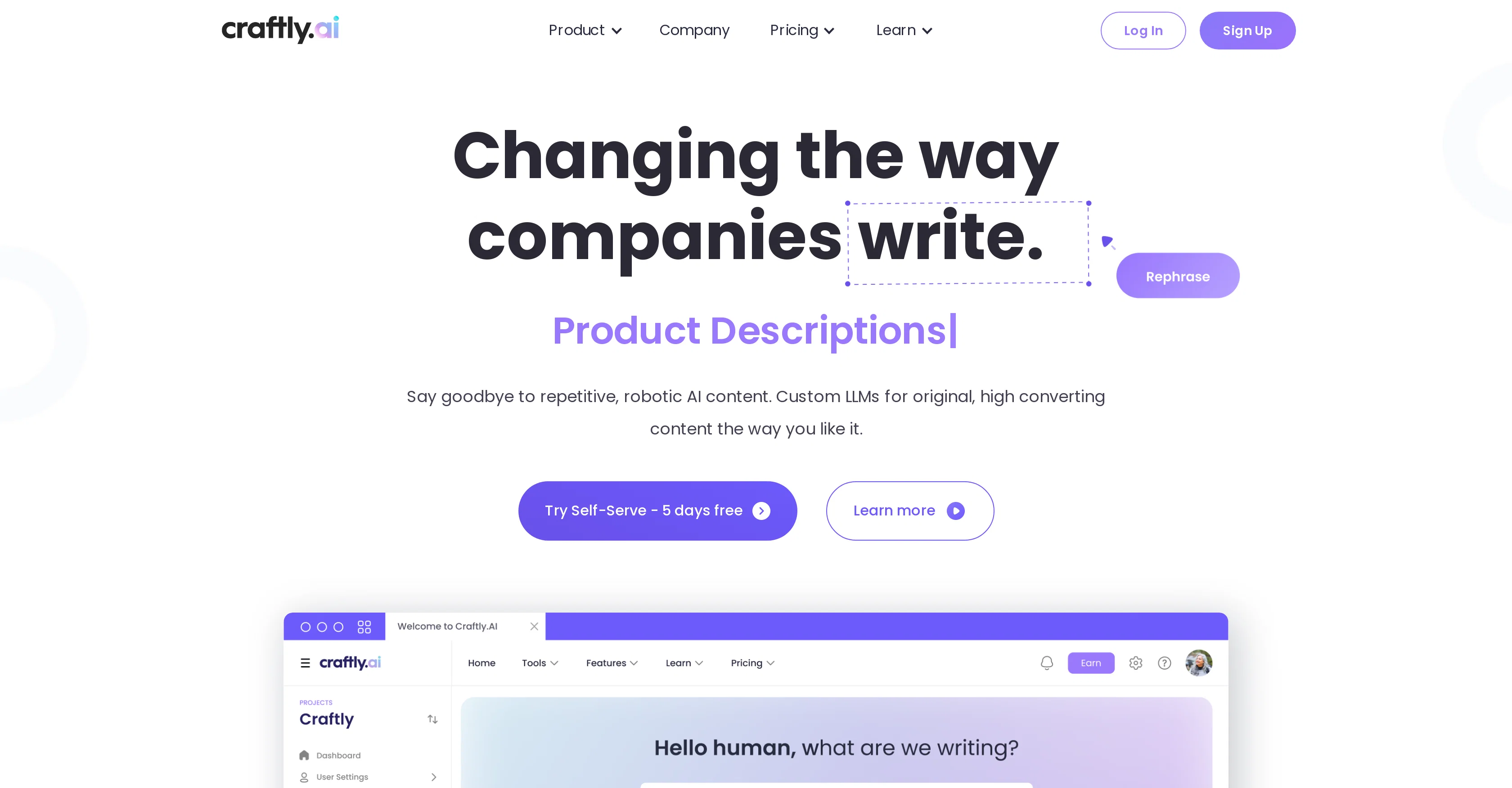 Craftly.AI website