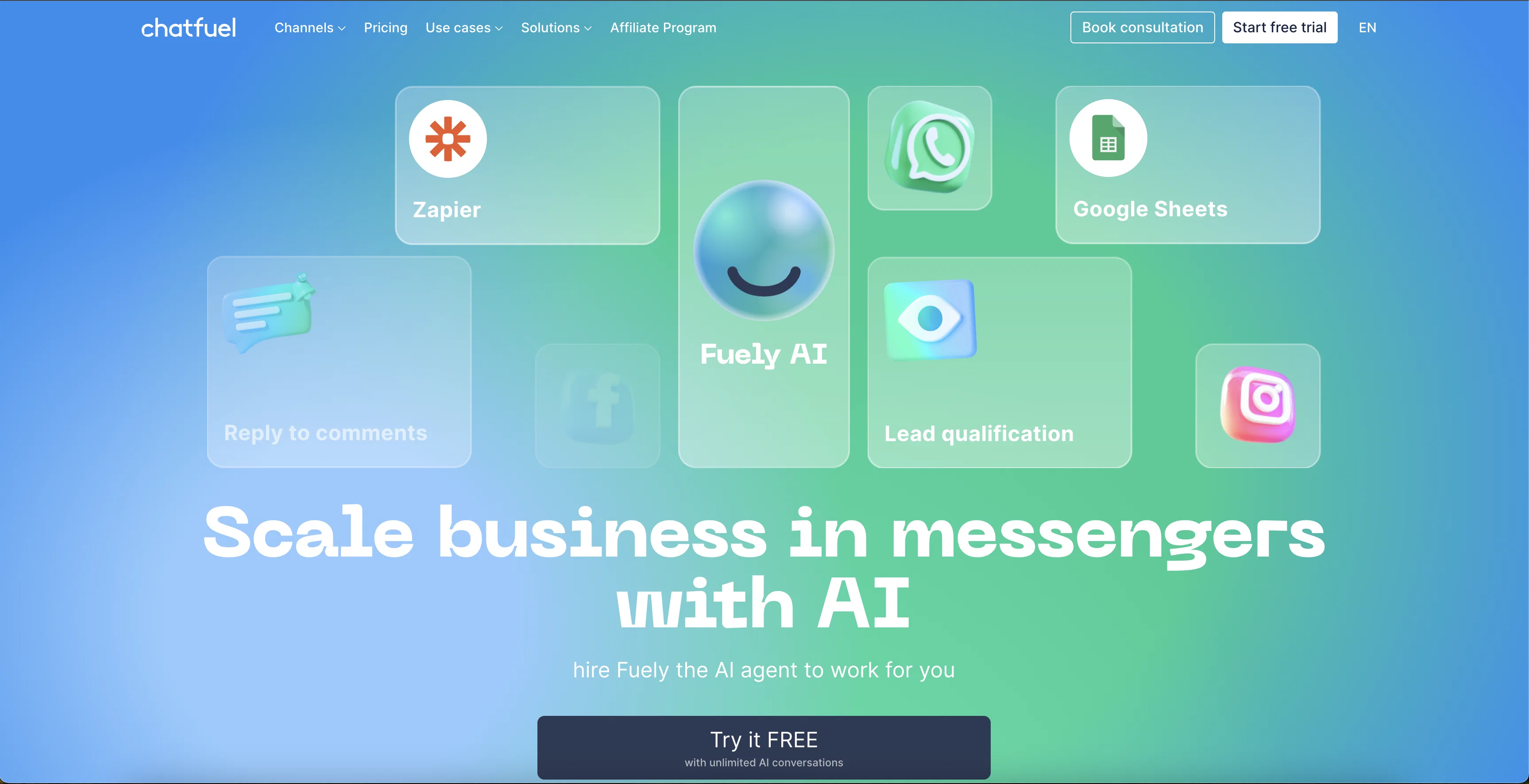Chatfuel AI website