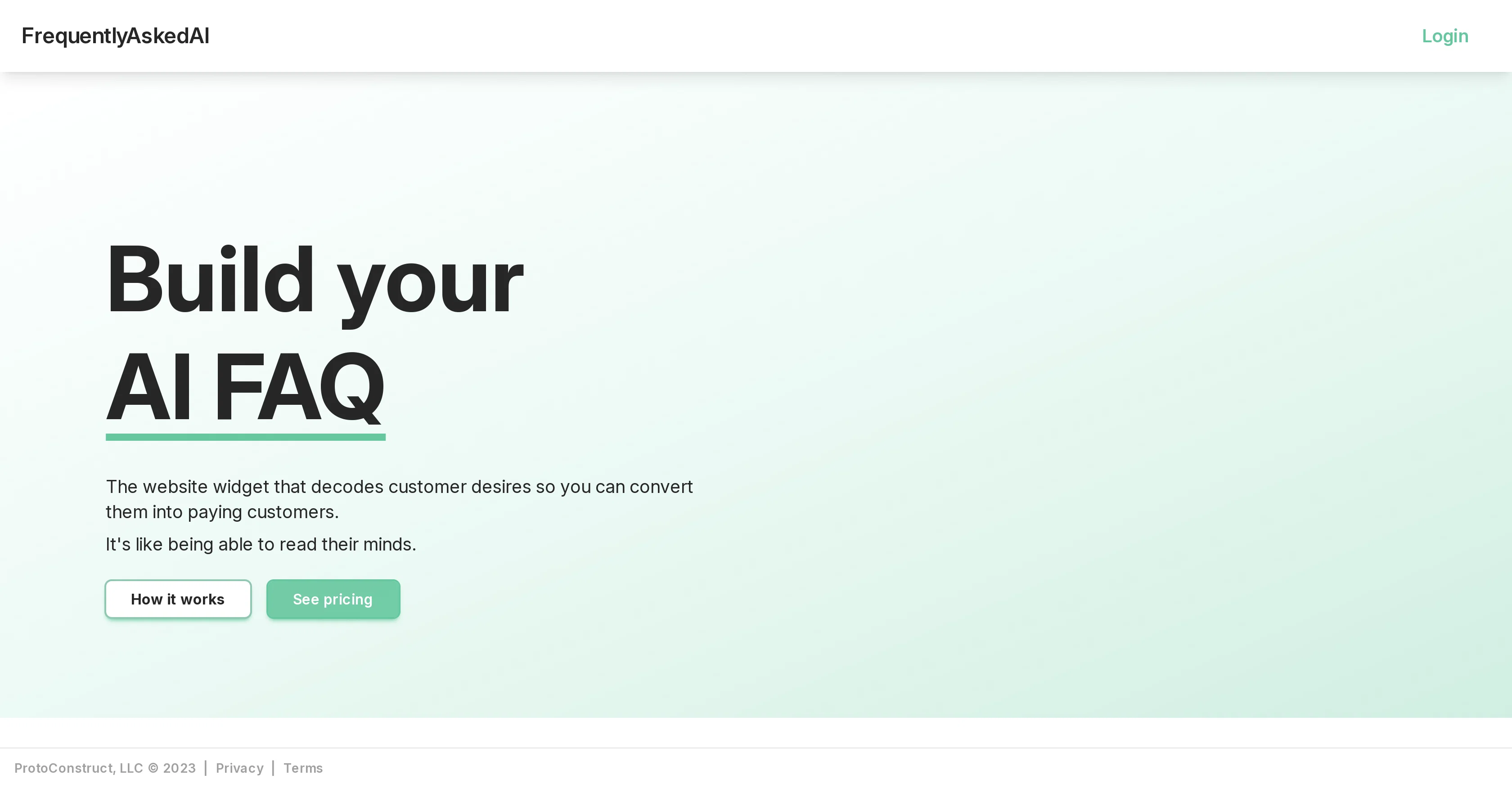FrequentlyAskedAI website