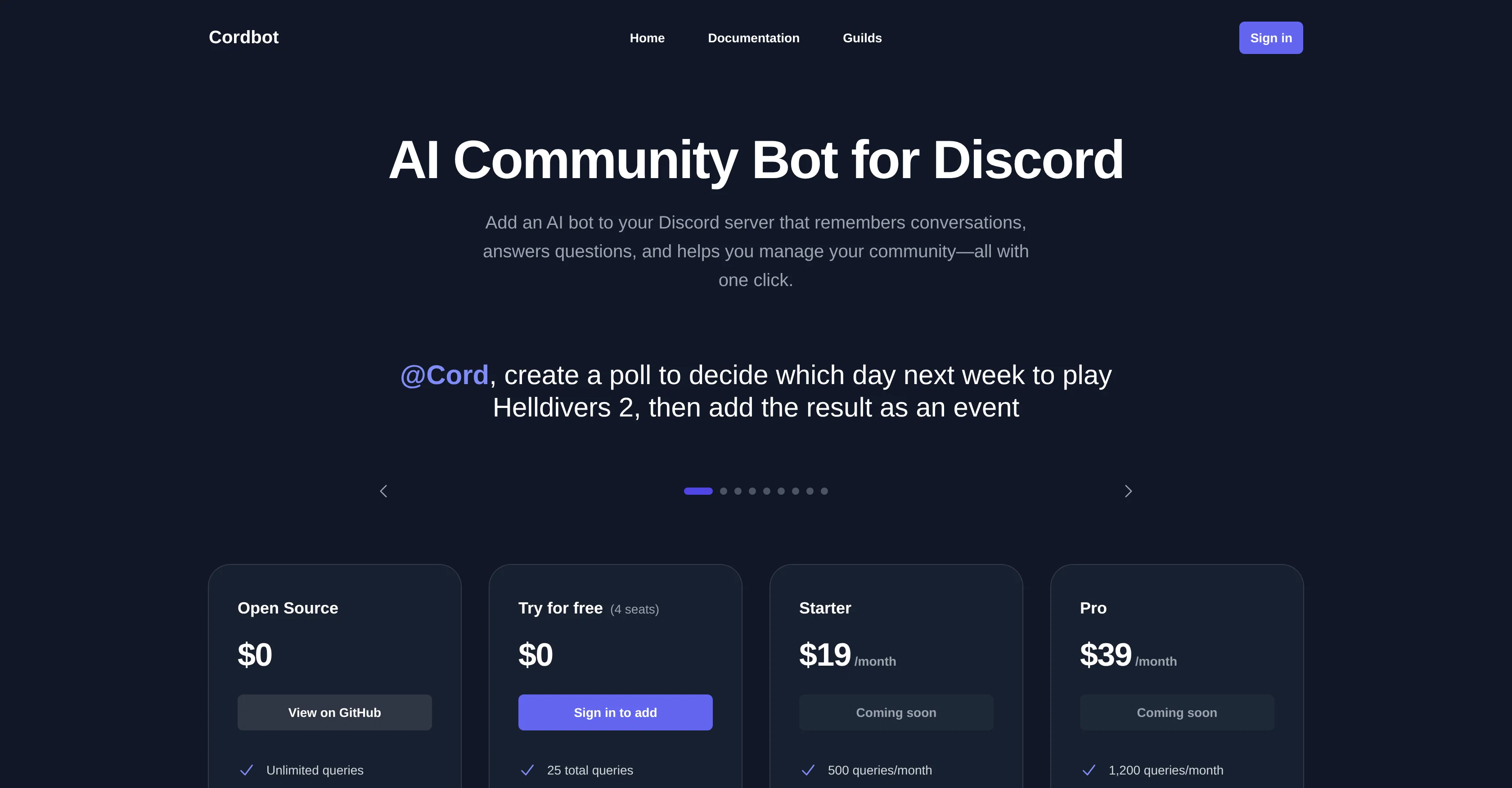 Cordbot website